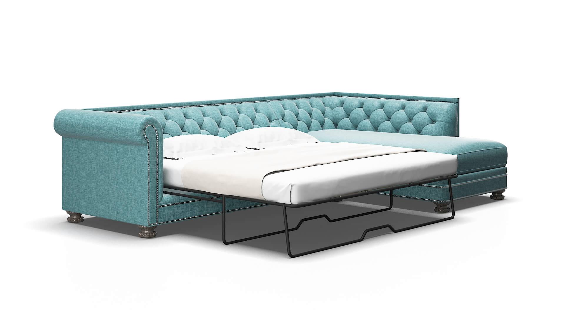 Athens Leslie peacock Panel sleeper Espresso Legs  2