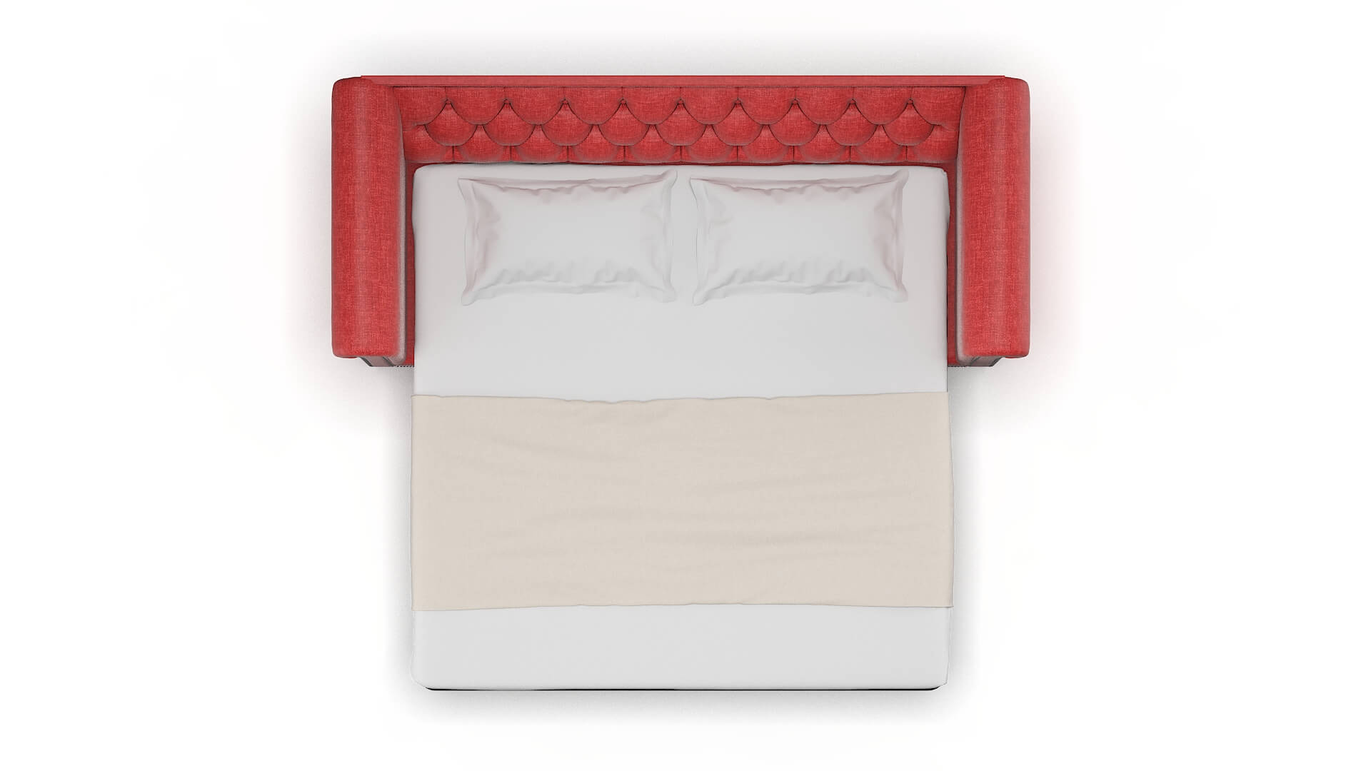 Athens Leslie Poppy Sofa Sleeper Espresso legs 3