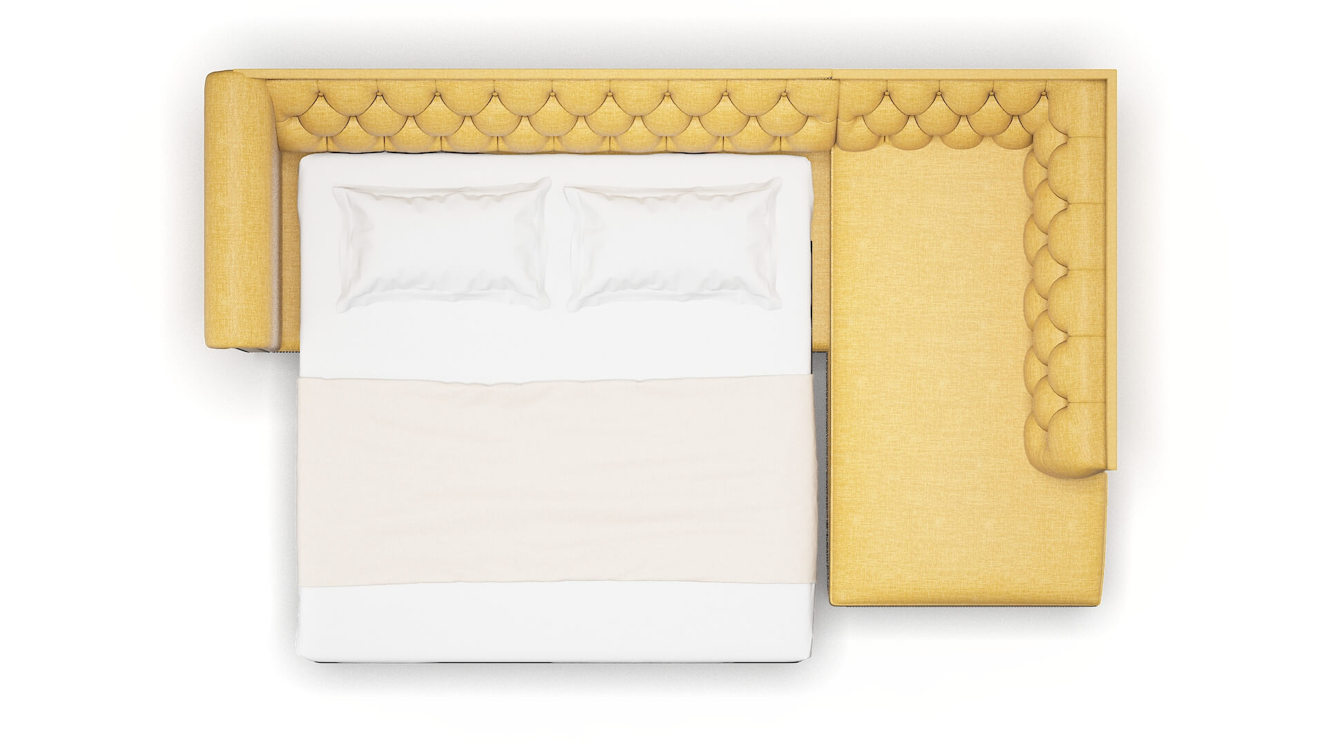 Athens Leslie Saffron Panel Sleeper Espresso legs 3