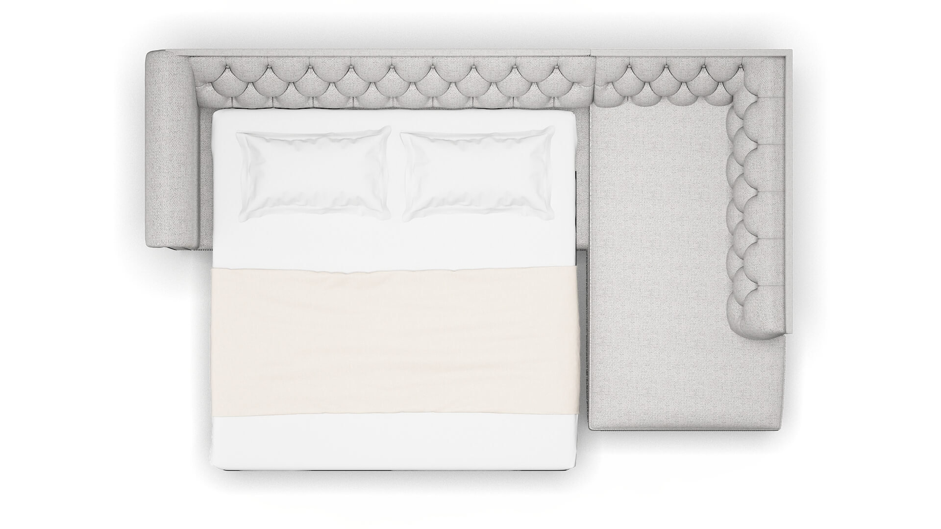 Athens Malibu Dove Panel Sleeper Espresso legs 3