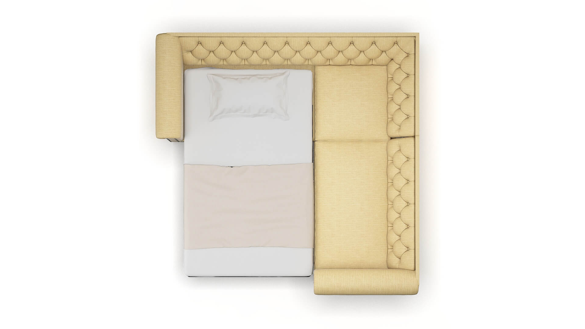 Athens Malibu Maize Sectional Sleeper Espresso legs 3