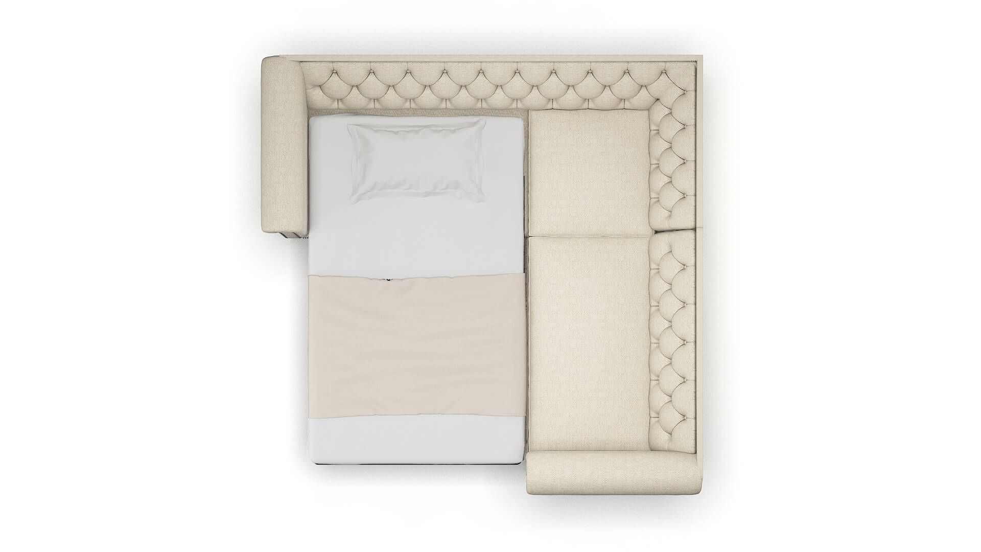 Athens Malibu Sand Sectional Sleeper Espresso legs 3