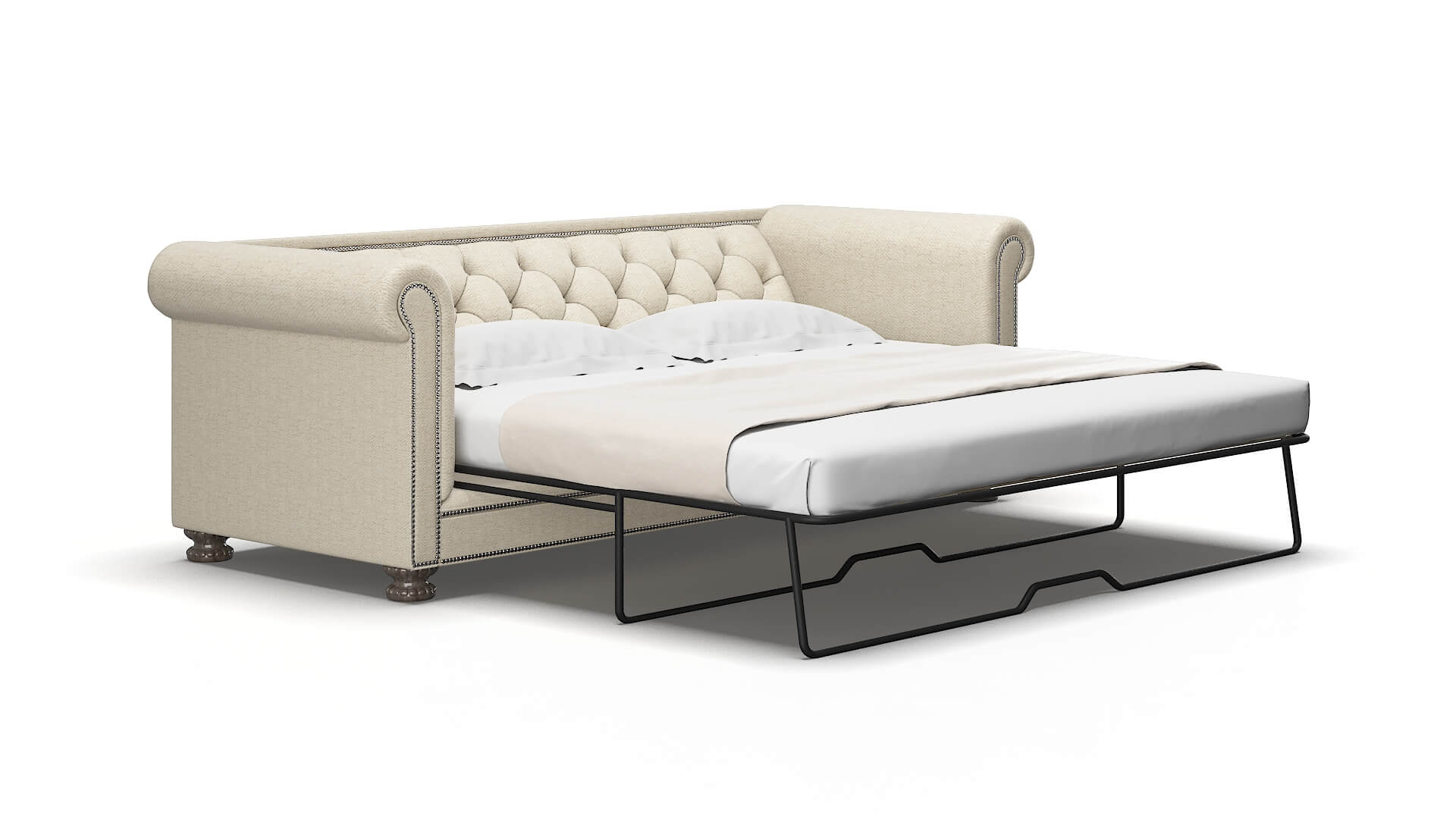 Athens Malibu Sand Sofa Sleeper Espresso legs 2
