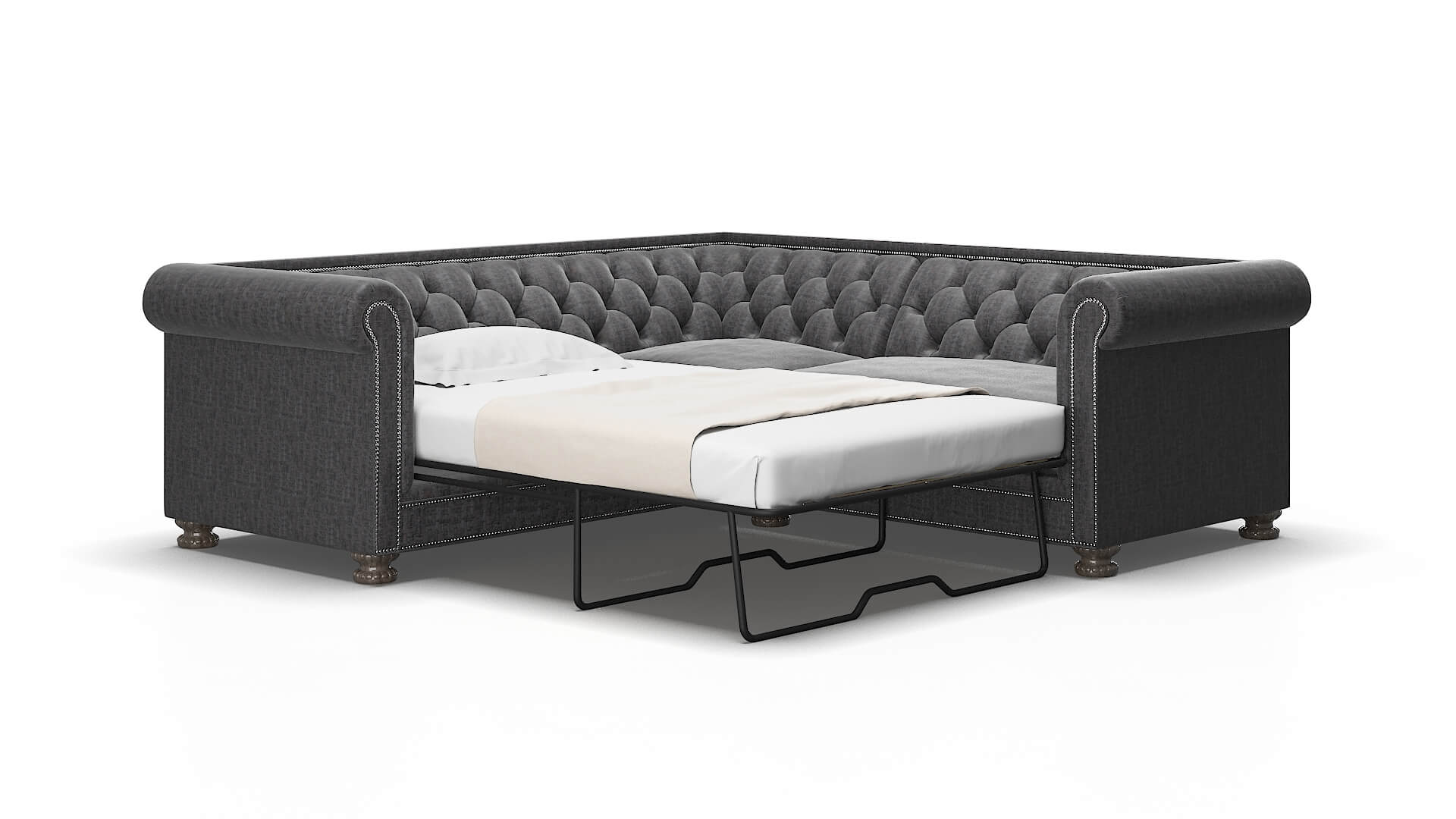 Athens Marcy baltic Sectional sleeper Espresso Legs  2