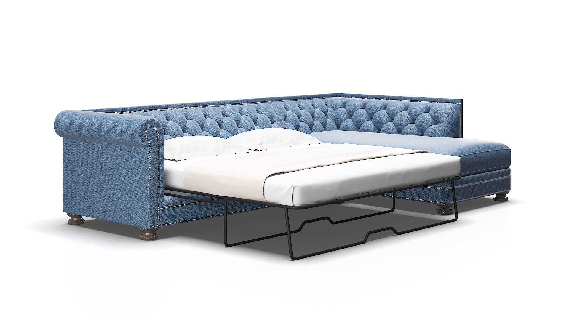 Athens Merino_hrp ocean Panel sleeper Espresso Legs  2