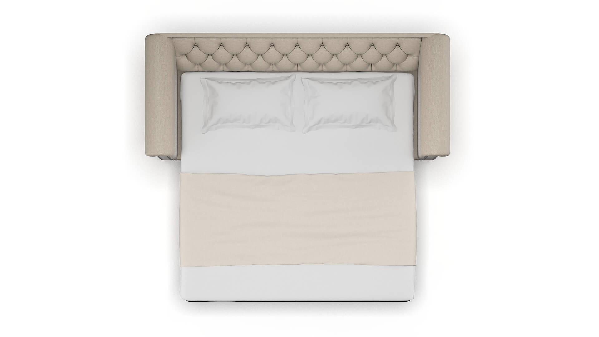 Athens Naples Almond Sofa Sleeper Espresso legs 3