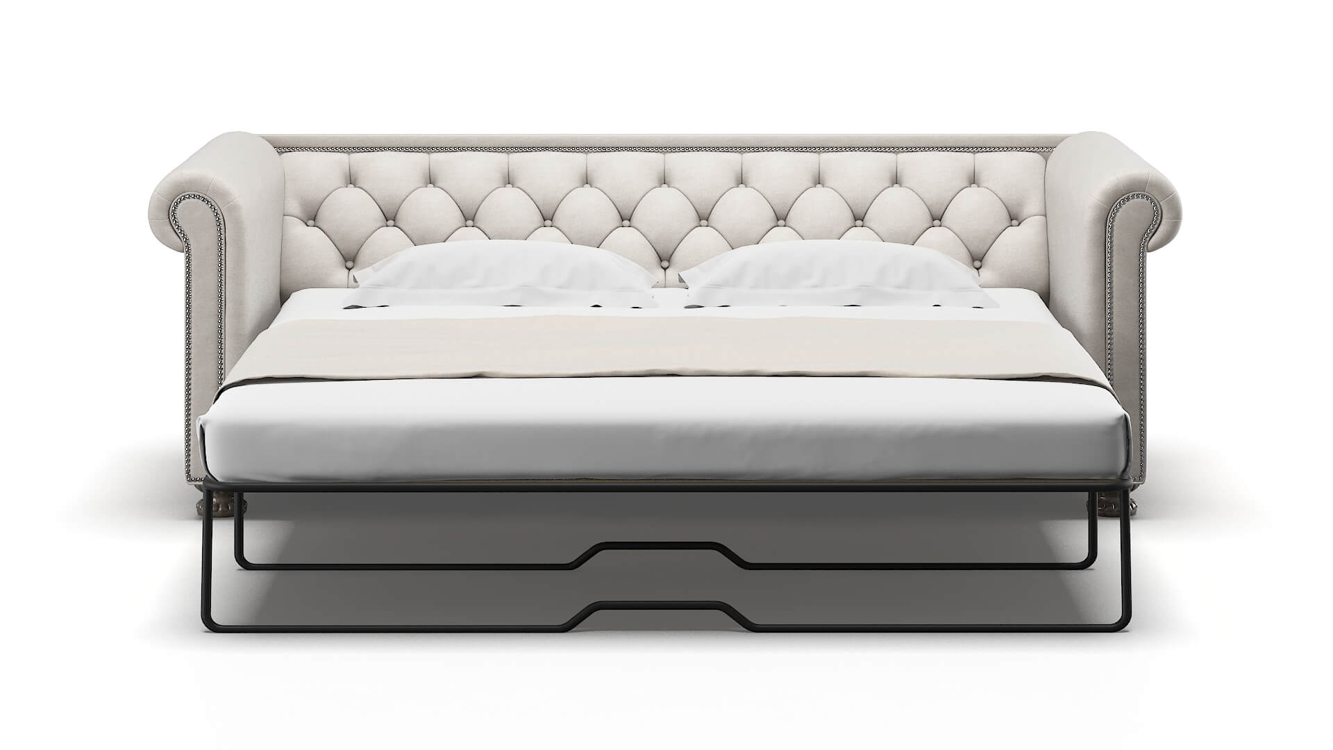 Athens Noble Grey Sofa Sleeper Espresso legs 1