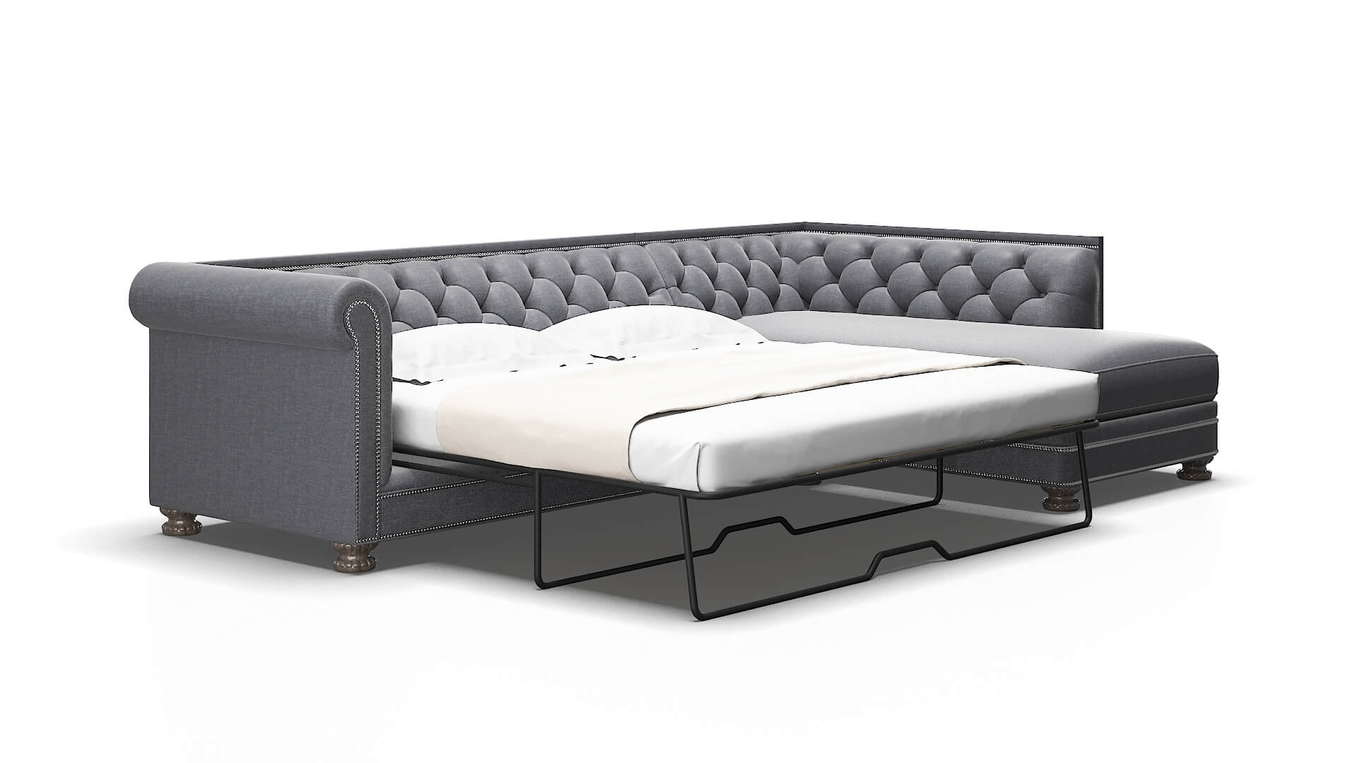 Athens Notion Graphite Panel Sleeper Espresso legs 2
