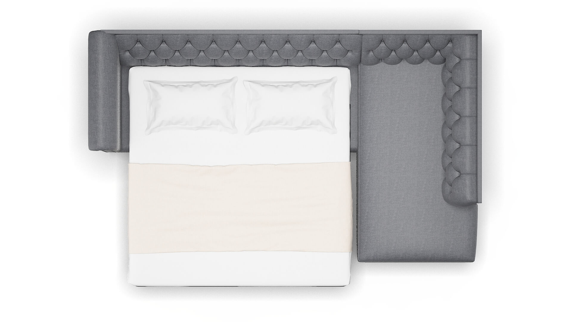 Athens Notion Graphite Panel Sleeper Espresso legs 3
