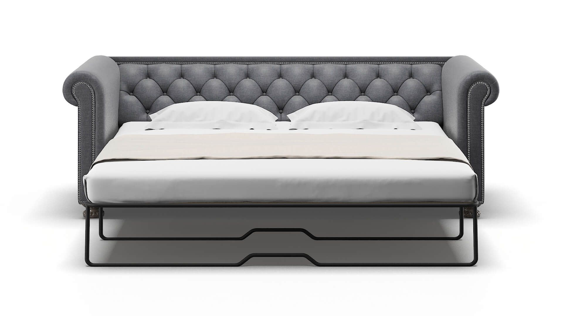 Athens Notion Graphite Sofa Sleeper Espresso legs 1