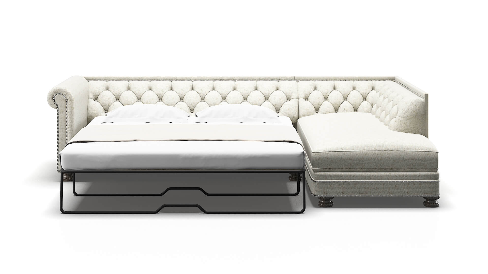 Athens Oceanside Birch Panel Sleeper Espresso legs 1