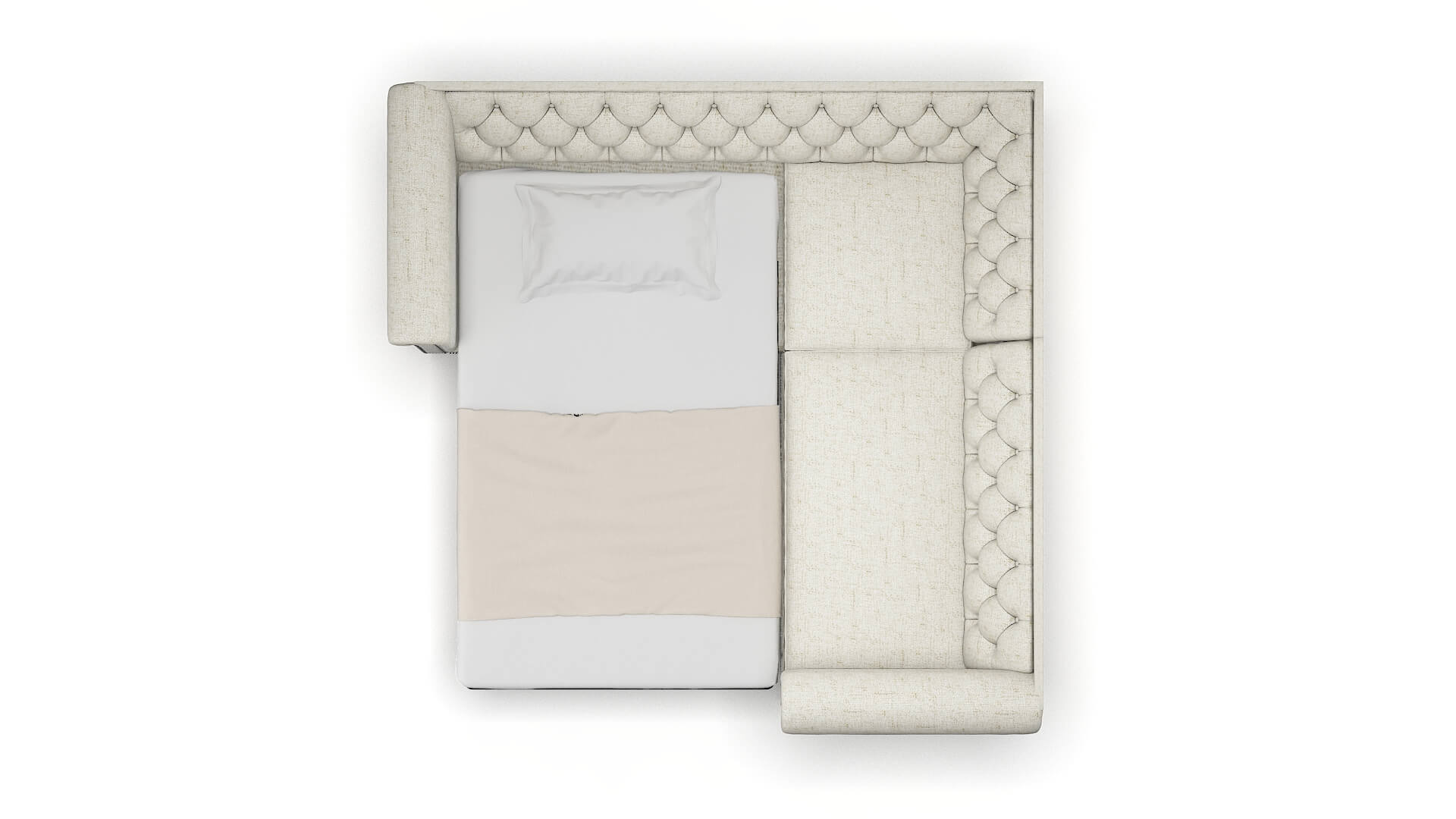 Athens Oceanside Birch Sectional Sleeper Espresso legs 3