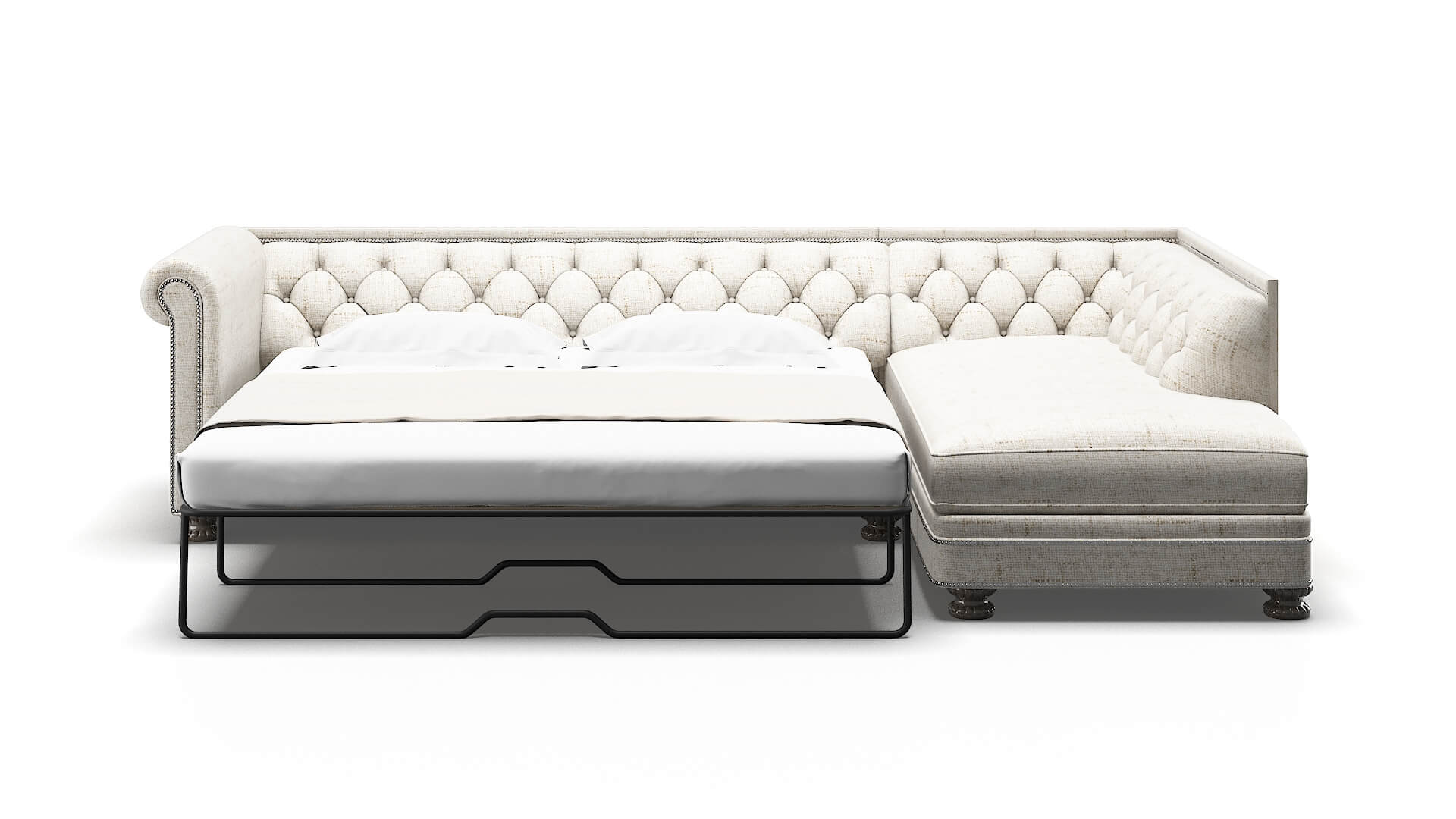 Athens Oceanside Natural Panel Sleeper Espresso legs 1