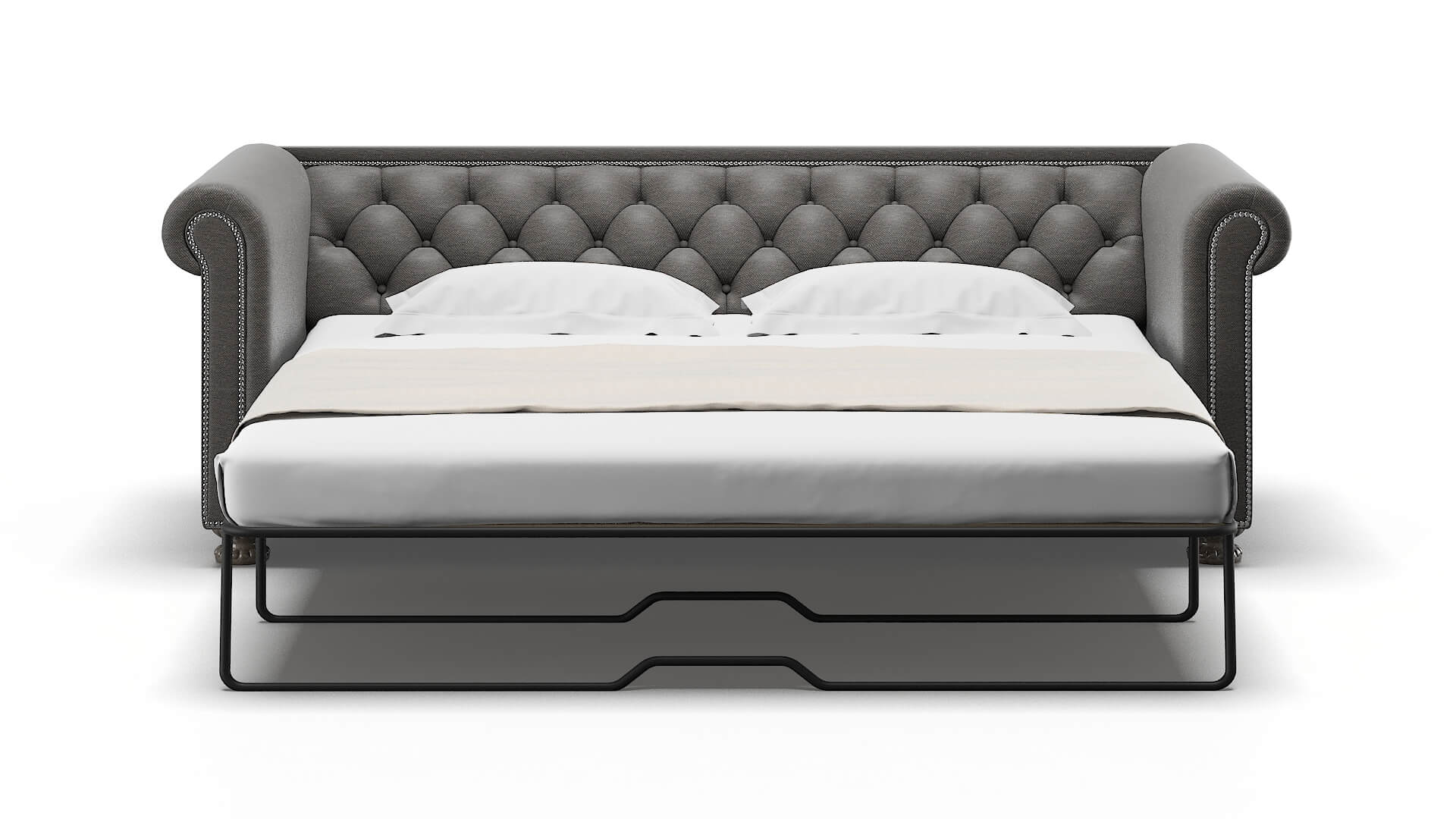 Athens Oscar Grey Sofa Sleeper Espresso legs 1