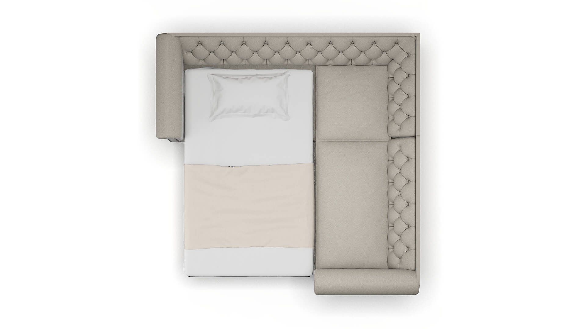 Athens Oscar Silver Sectional Sleeper Espresso legs 3