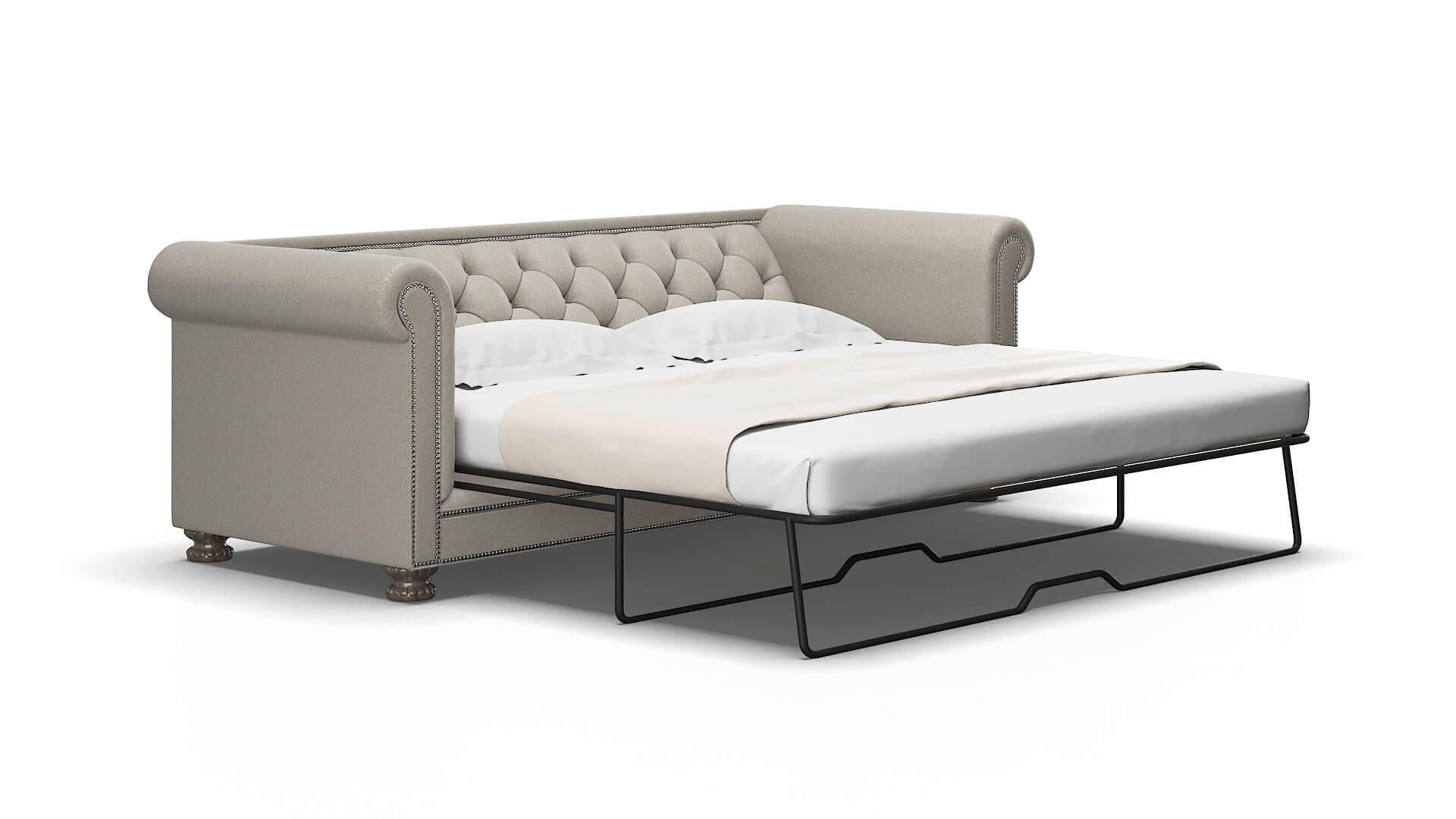 Athens Oscar silver Sofa sleeper Espresso Legs  2