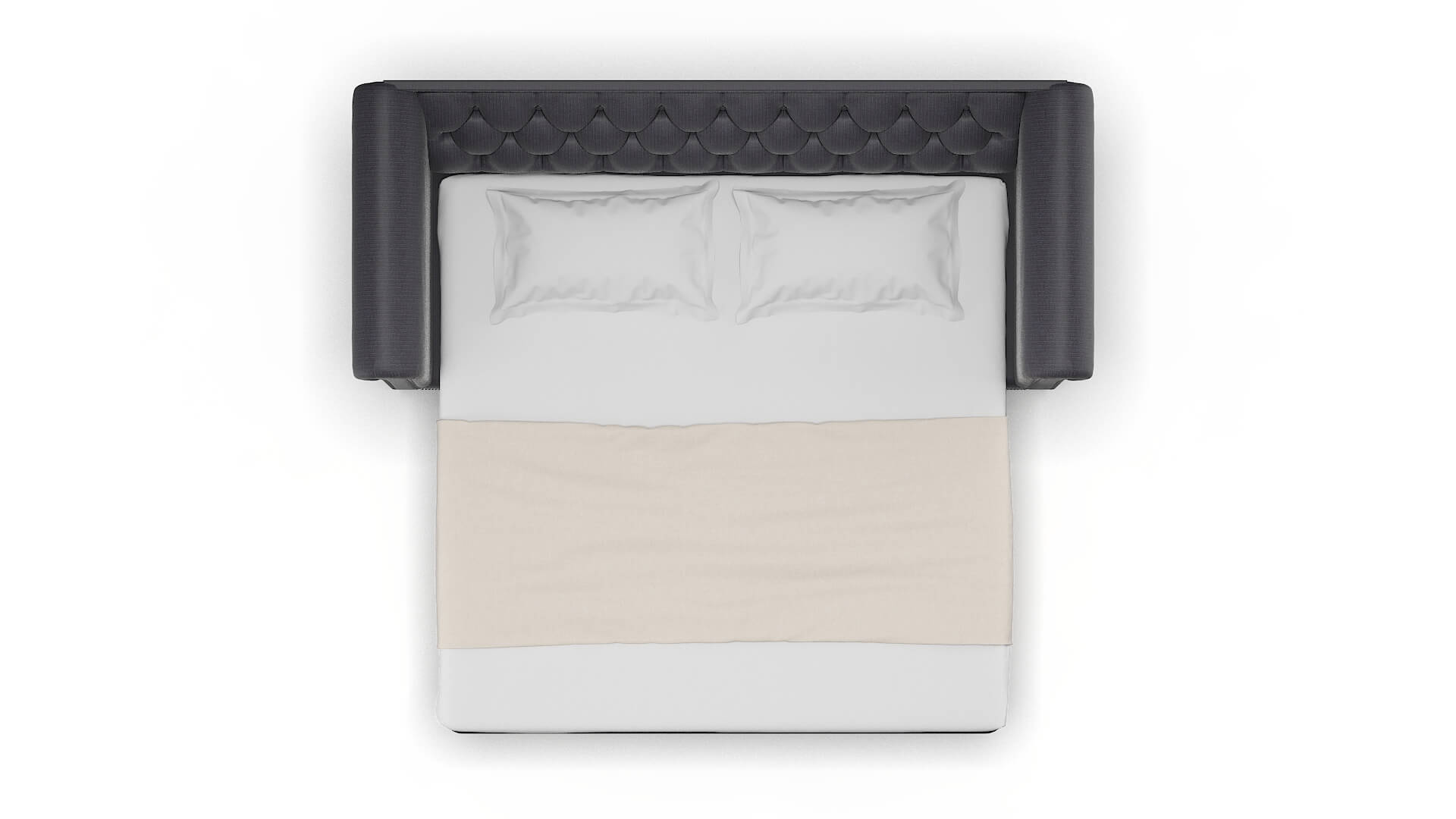 Athens Parker Charcoal Sofa Sleeper Espresso legs 3