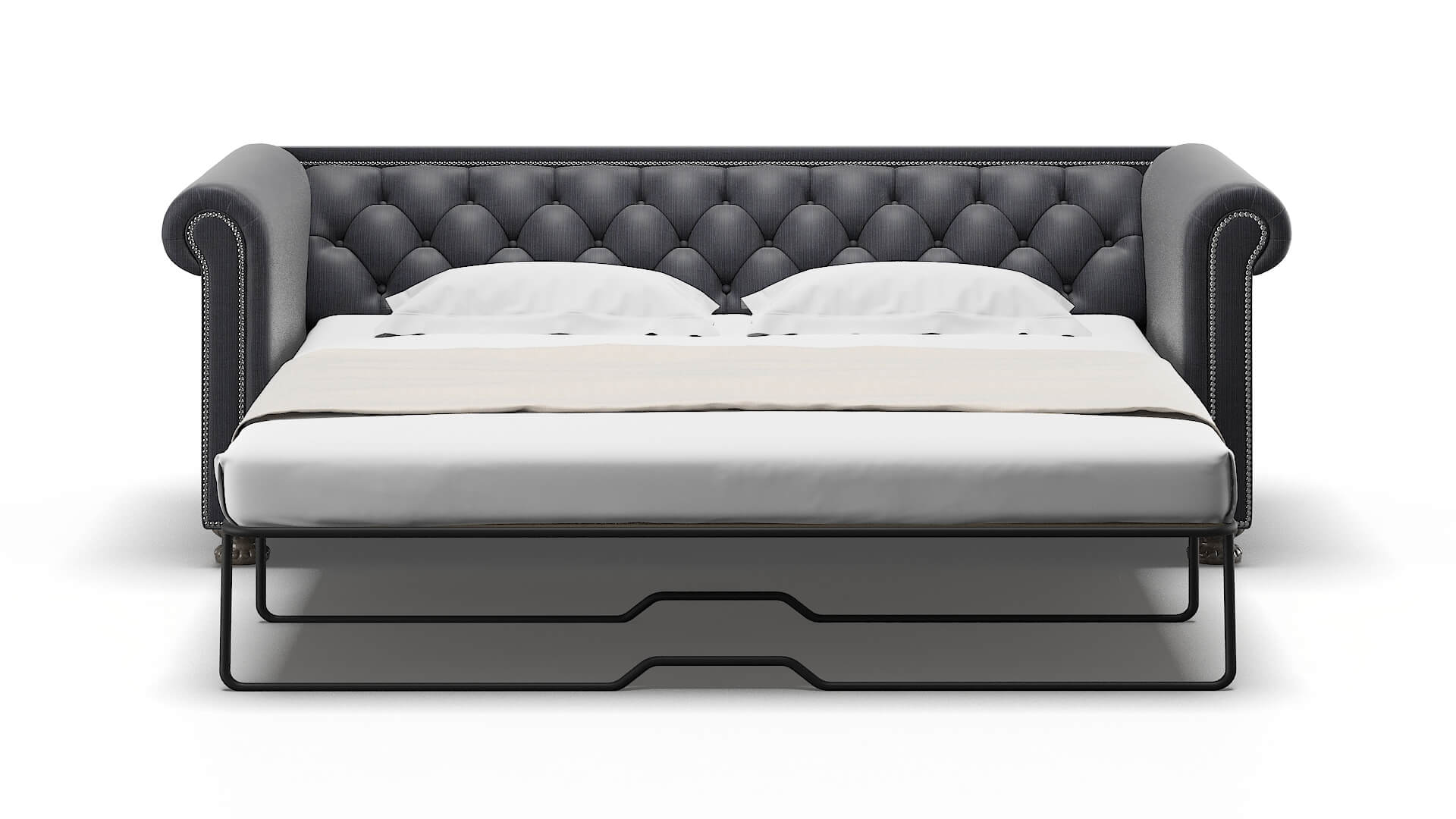 Athens Parker Midnight Sofa Sleeper Espresso legs 1