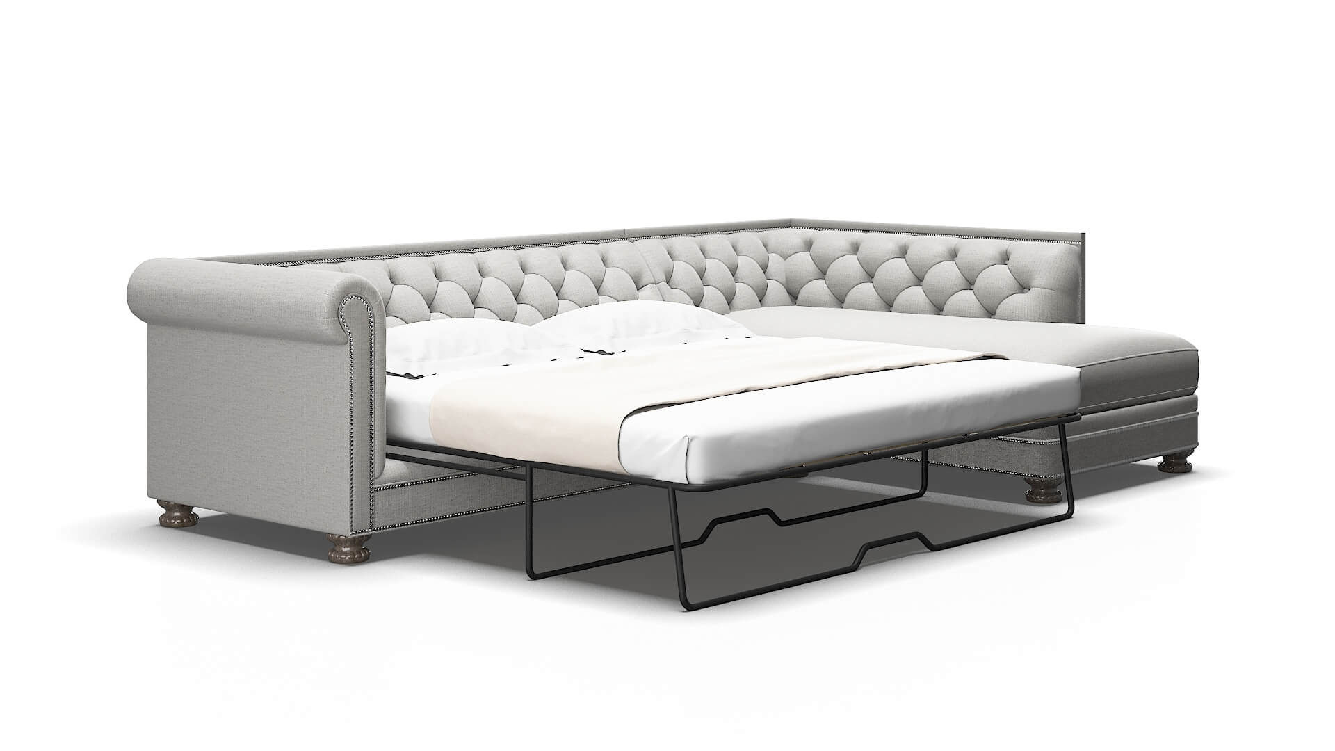 Athens Parker Silver Panel Sleeper Espresso legs 2