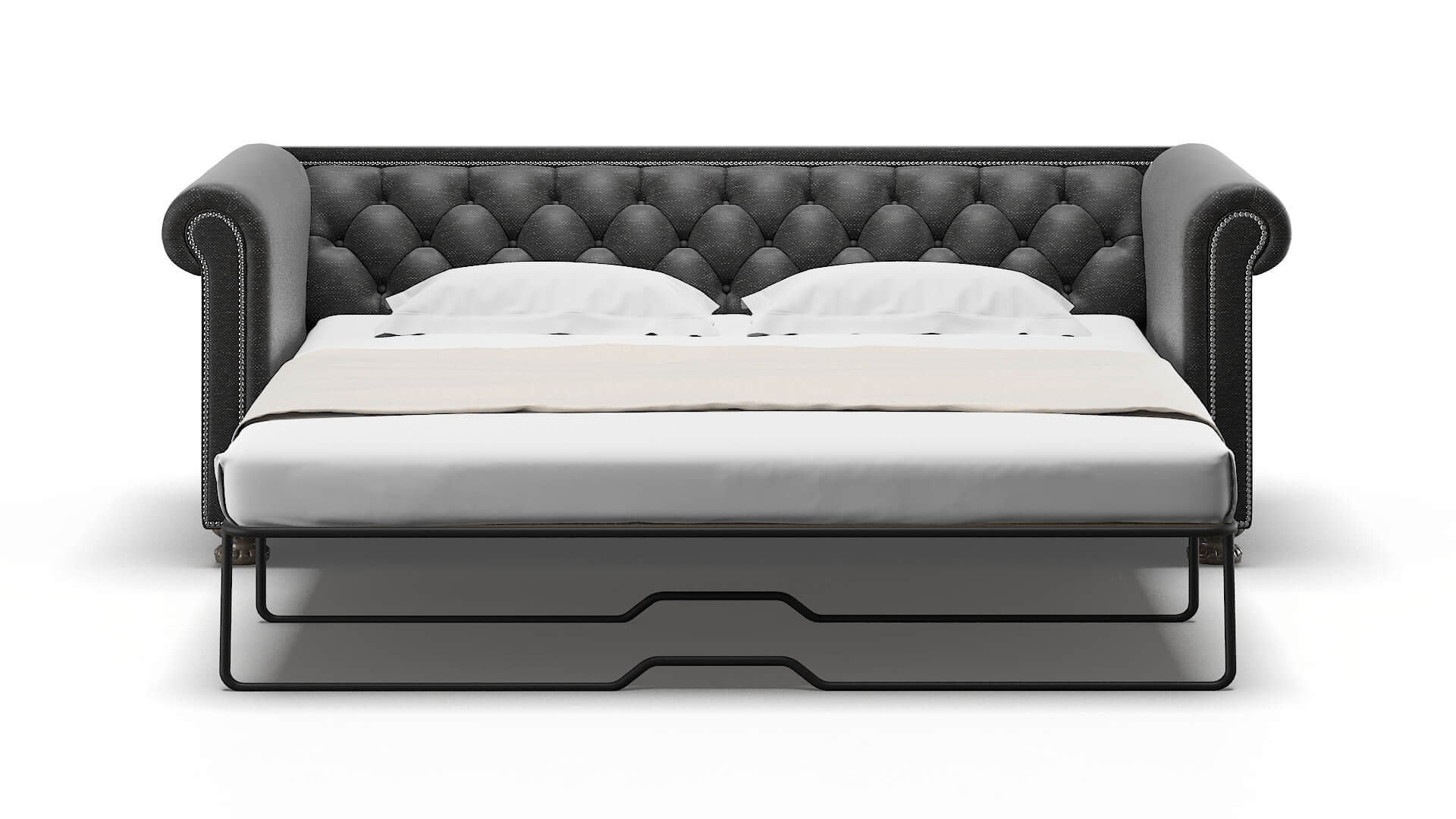 Athens Phoenix Charcoal Sofa Sleeper Espresso legs 1