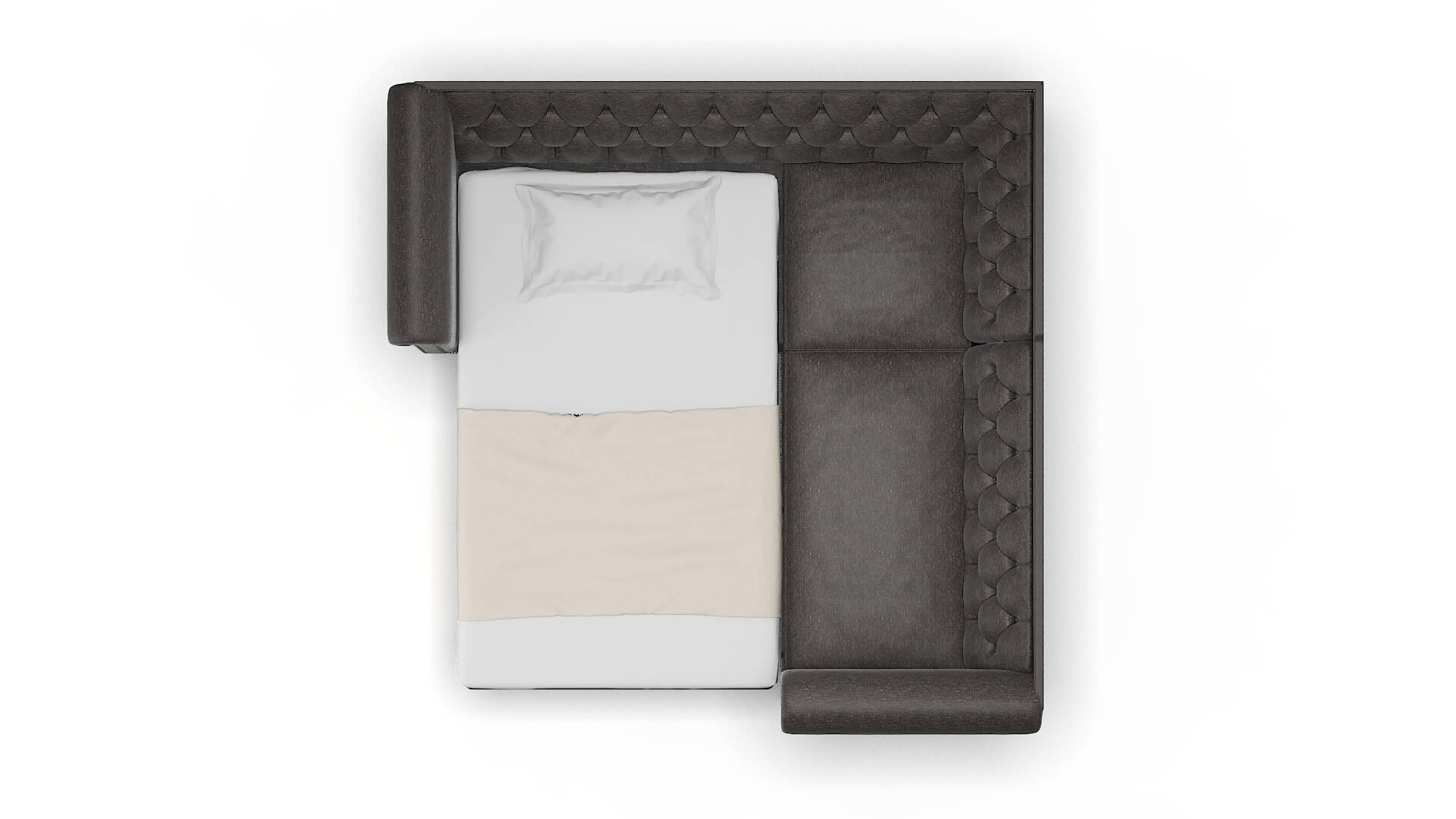 Athens Phoenix Chocolate Sectional Sleeper Espresso legs 3