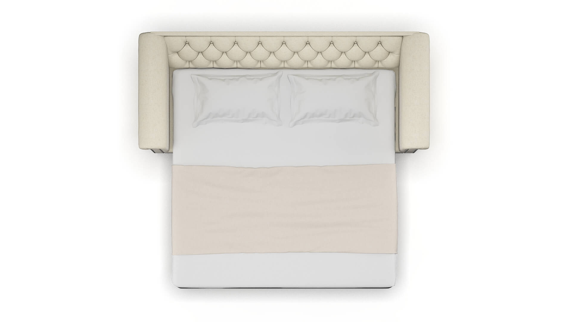 Athens Phoenix Ivory Sofa Sleeper Espresso legs 3