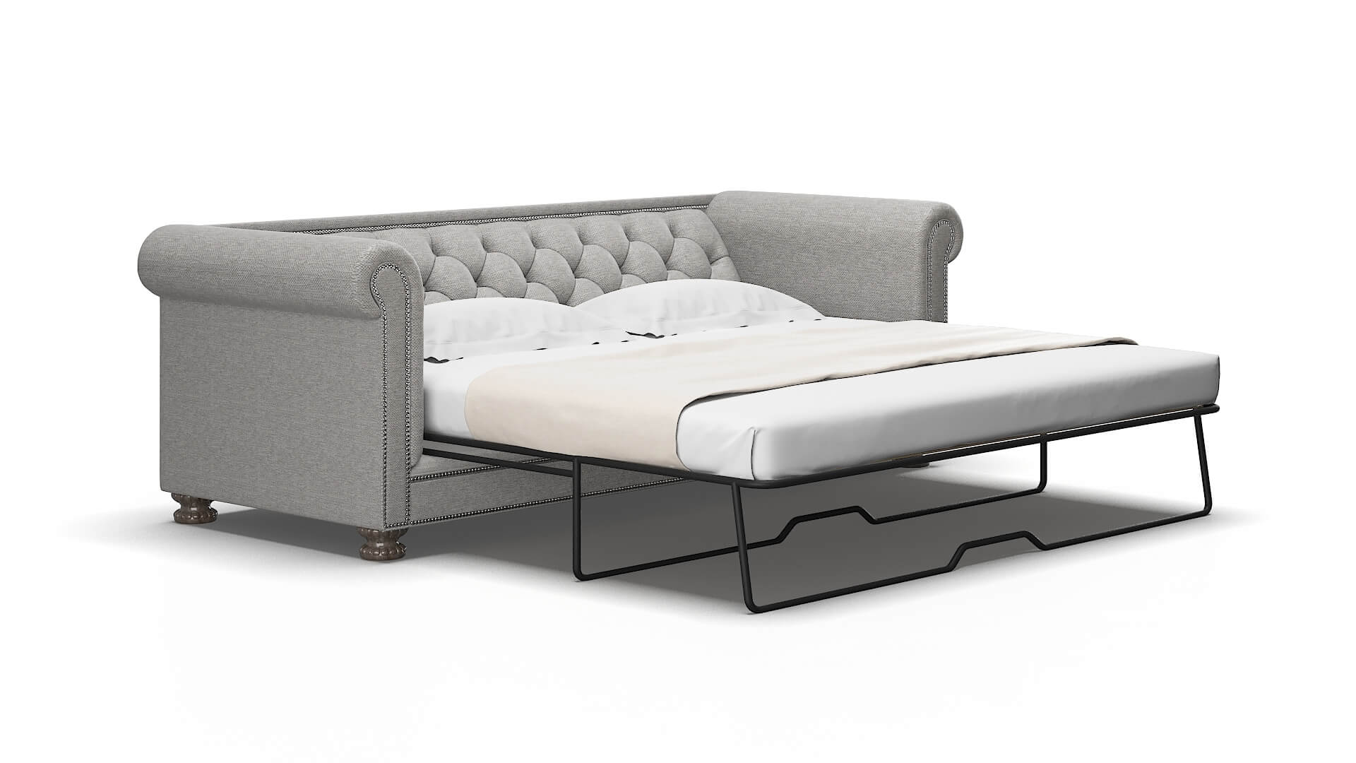 Athens Phoenix smoke Sofa sleeper Espresso Legs  2
