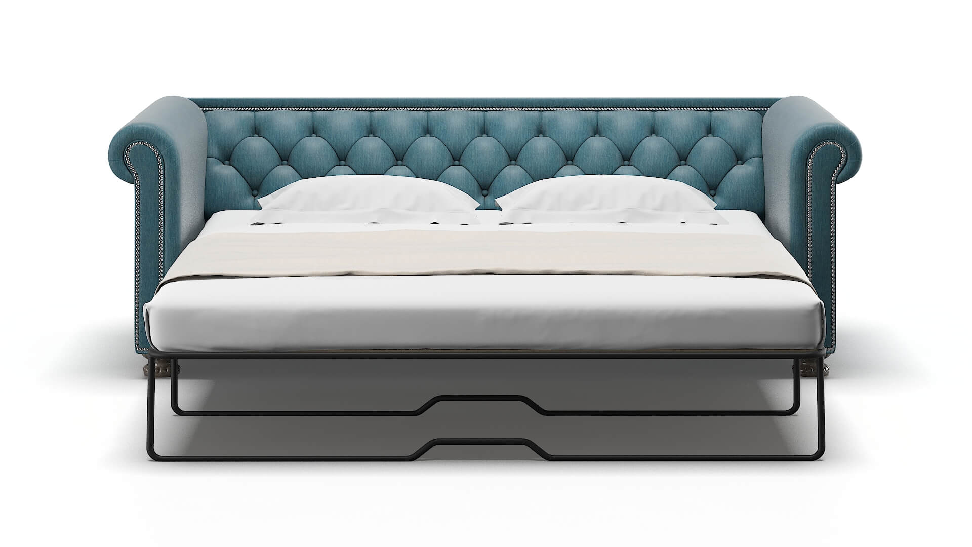 Athens Portland Prussian Sofa Sleeper Espresso legs 1