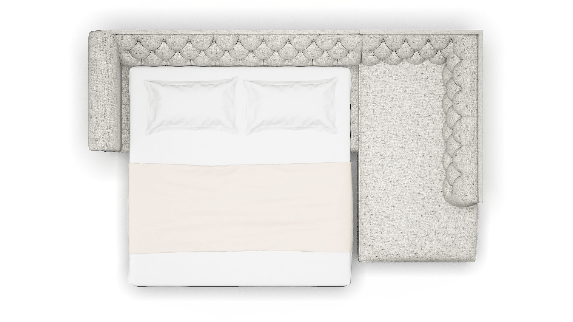 Athens Prime Gravel Panel Sleeper Espresso legs 3