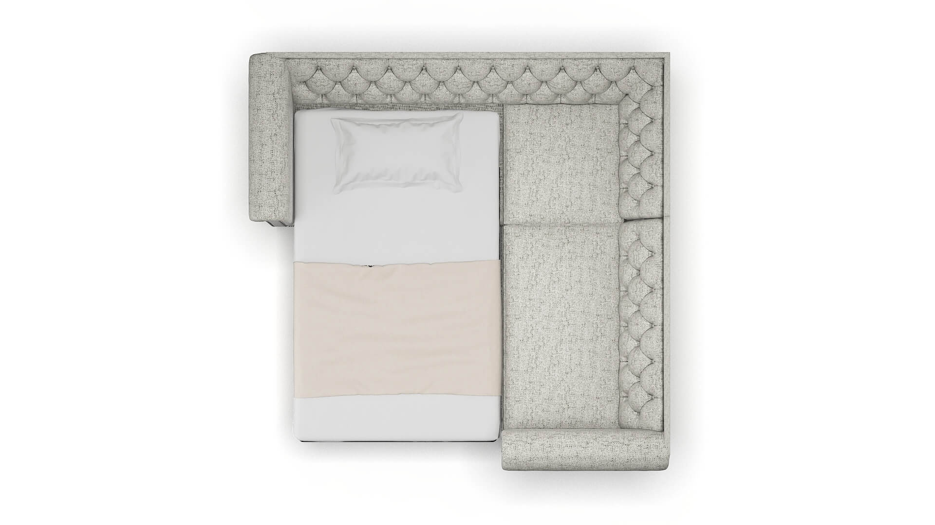 Athens Prime Gravel Sectional Sleeper Espresso legs 3