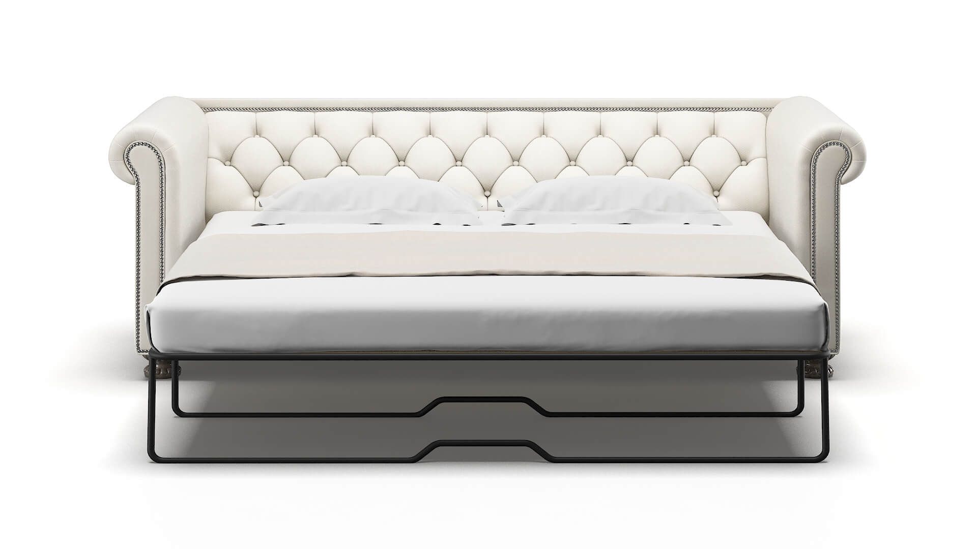 Athens R_prize Cream Sofa Sleeper Espresso legs 1