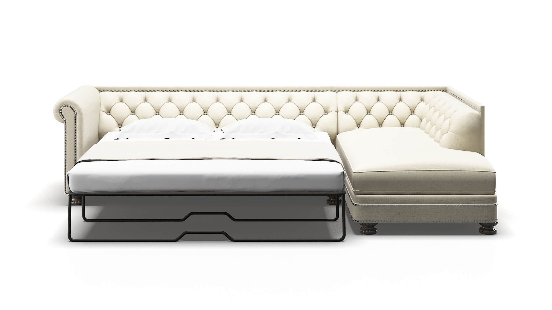 Athens Redondo Oyster Panel Sleeper Espresso legs 1