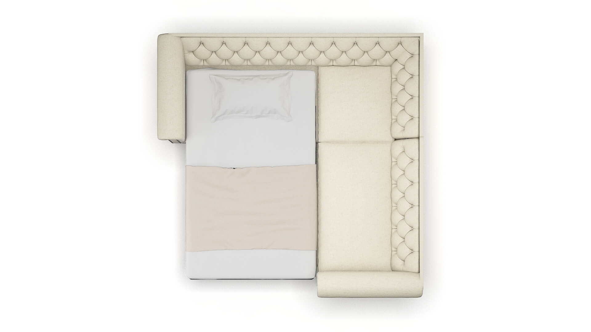 Athens Redondo Oyster Sectional Sleeper Espresso legs 3