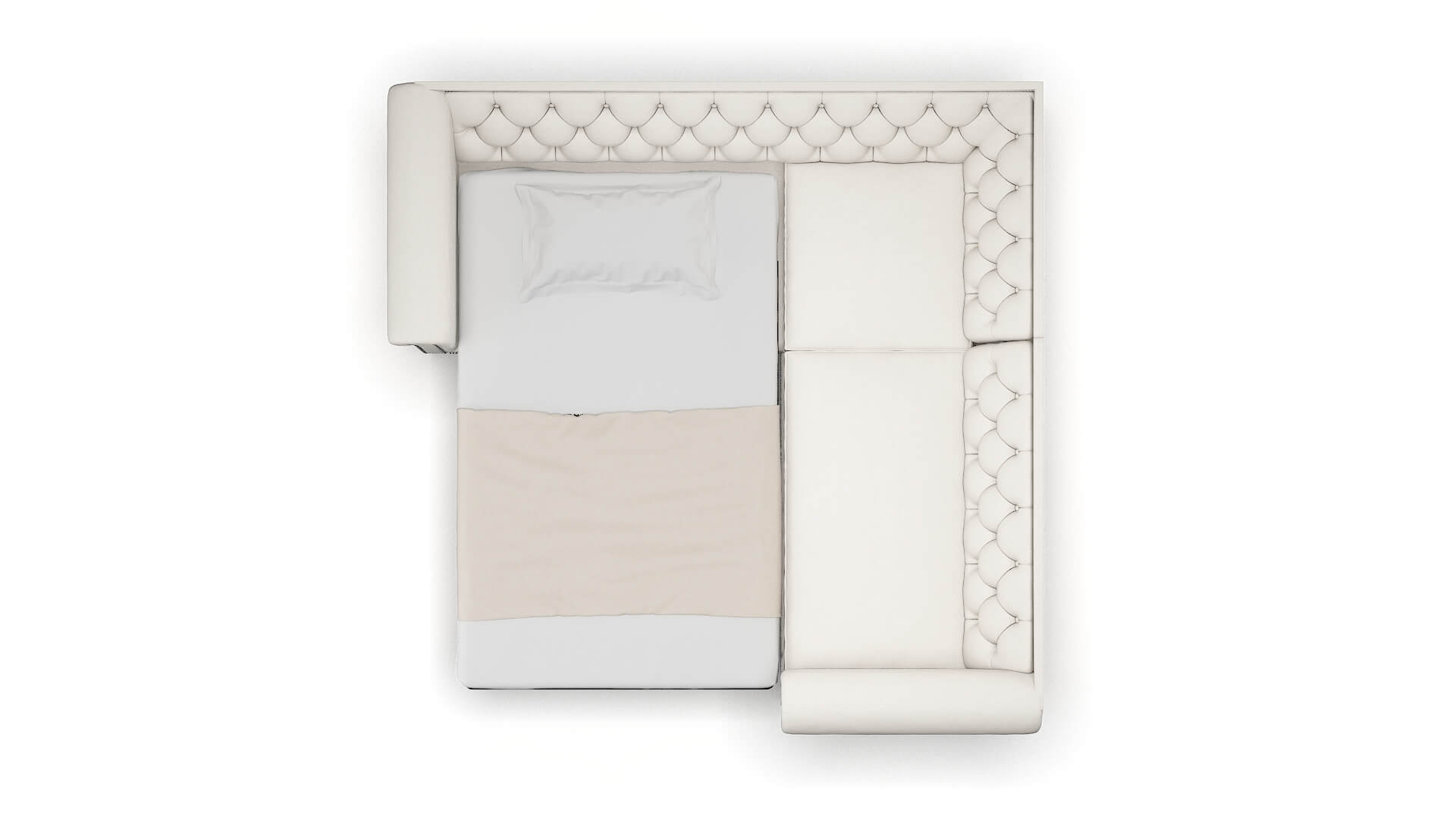 Athens Redondo Pearl Sectional Sleeper Espresso legs 3