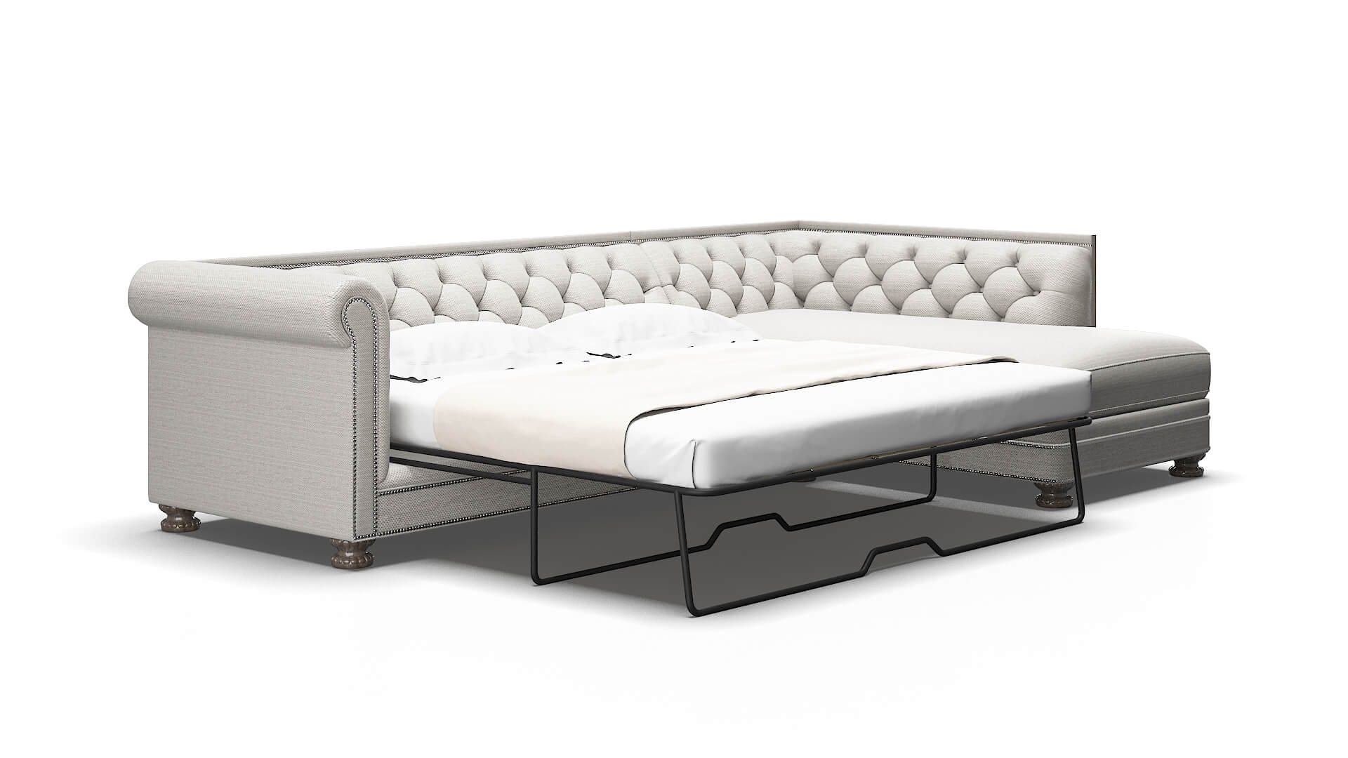 Athens Redondo Stone Panel Sleeper Espresso legs 2