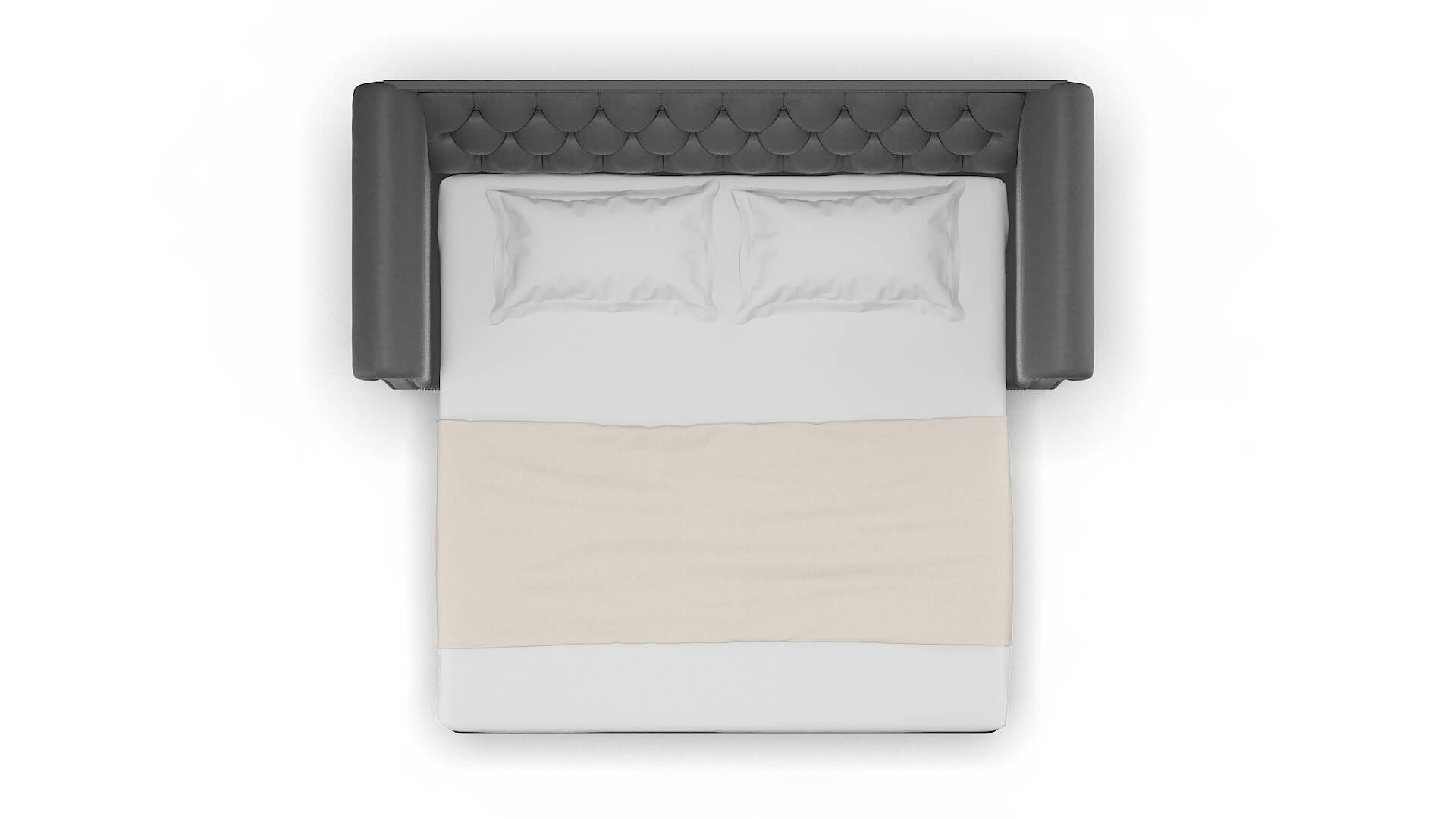 Athens Rocket Charcoal Sofa Sleeper Espresso legs 3