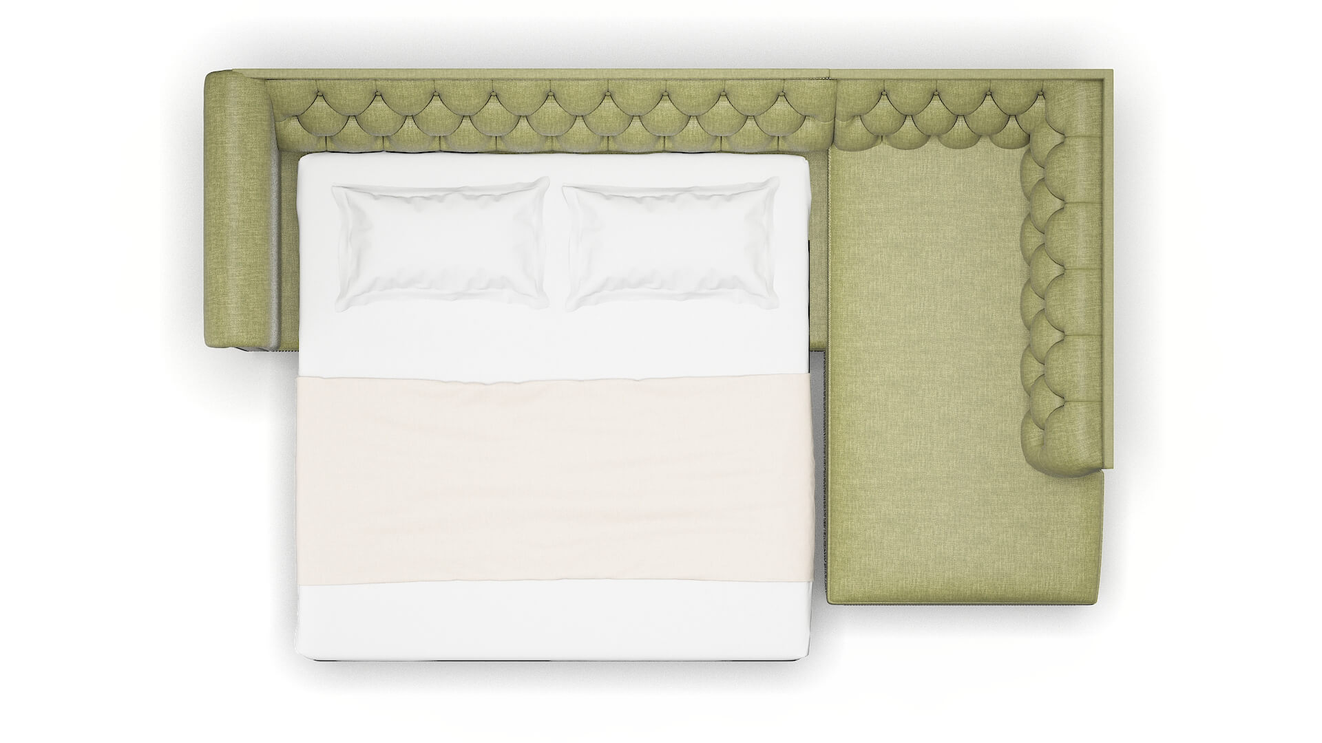Athens Rocket Evergreen Panel Sleeper Espresso legs 3