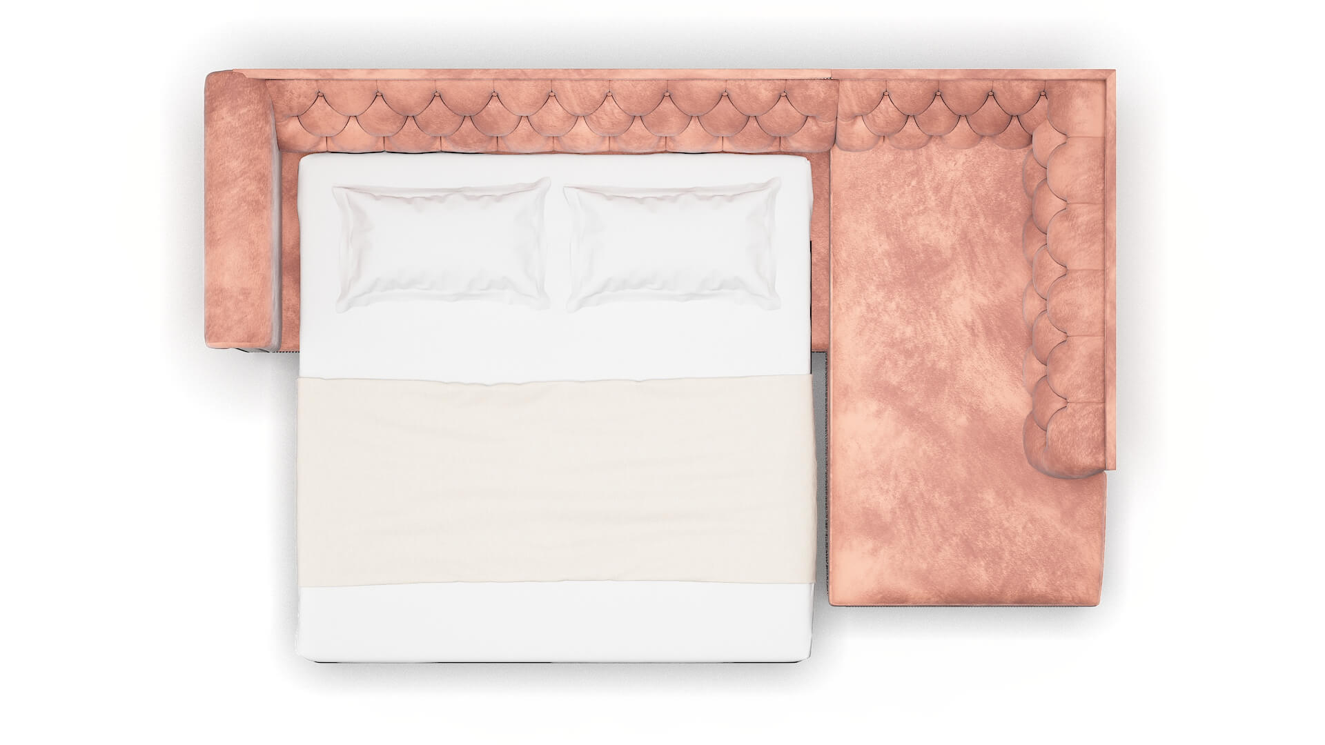 Athens Royale Blush Panel Sleeper Espresso legs 3