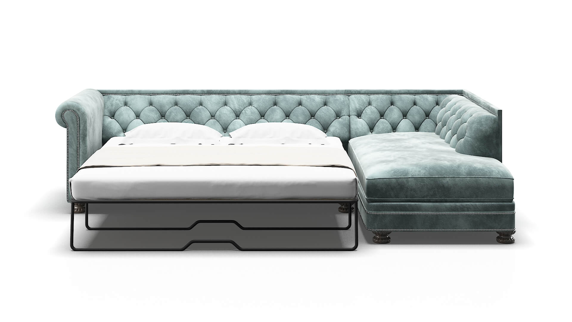 Athens Royale Cloud Panel Sleeper Espresso legs 1