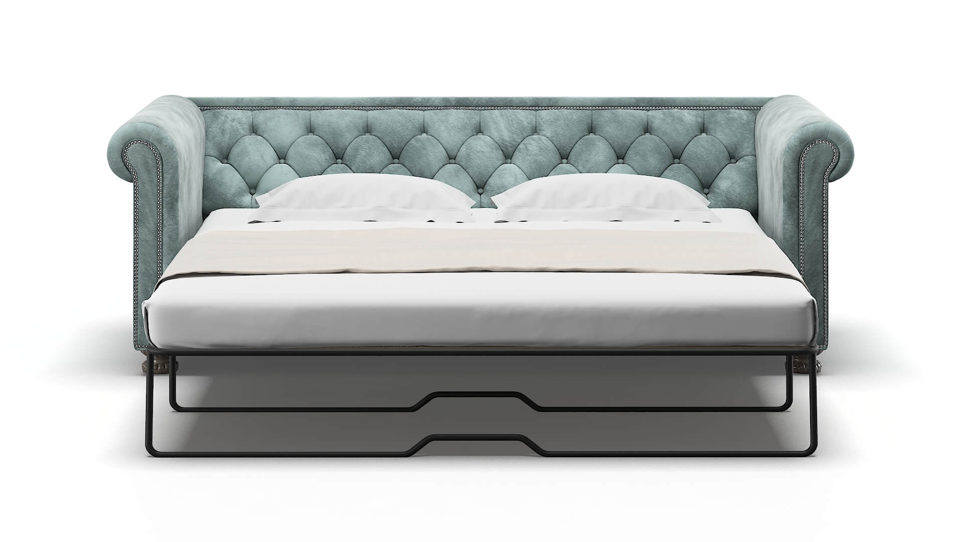 Athens Royale Cloud Sofa Sleeper Espresso legs 1