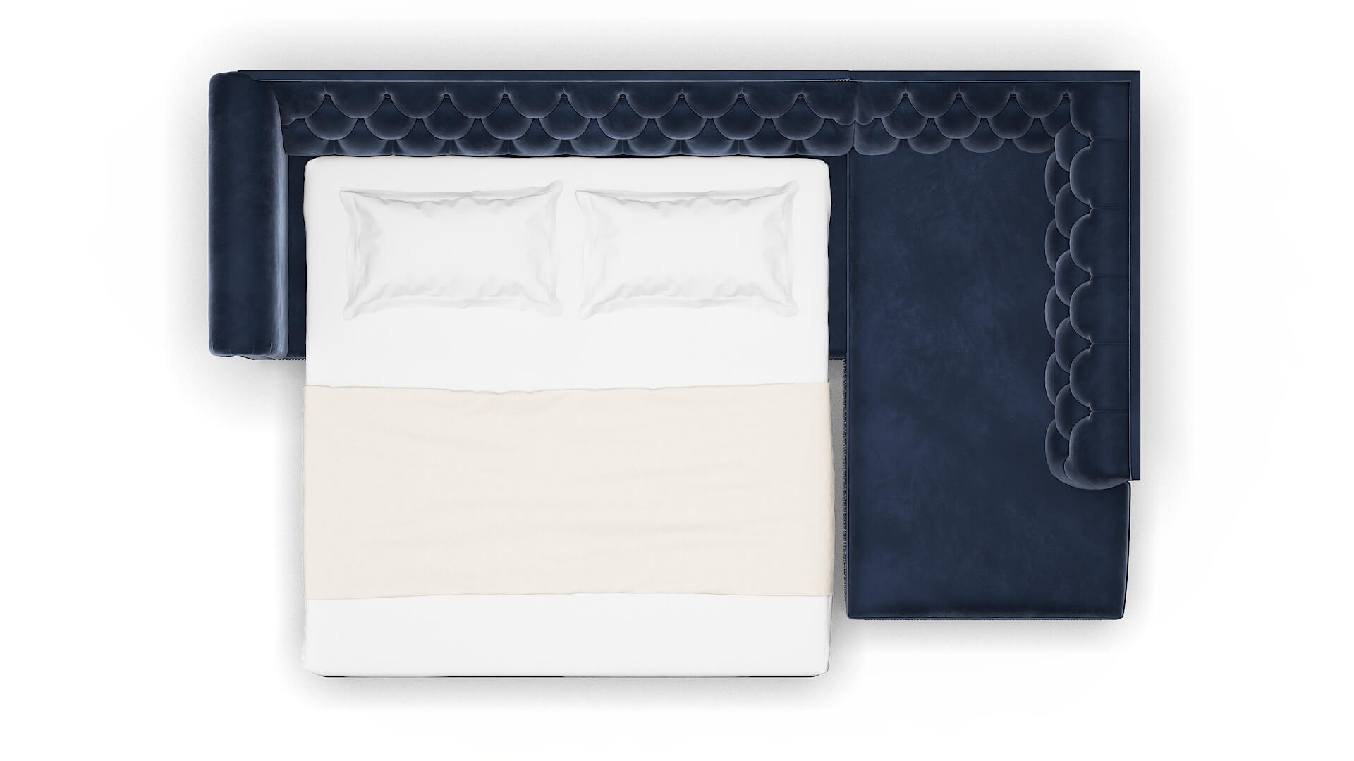 Athens Royale Cobalt Panel Sleeper Espresso legs 3