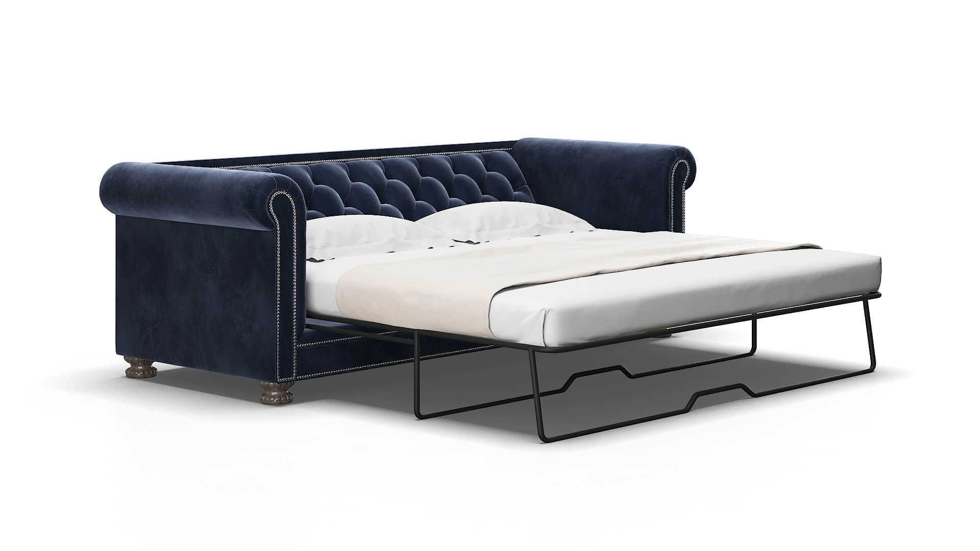 Athens Royale cobalt Sofa sleeper Espresso Legs  2