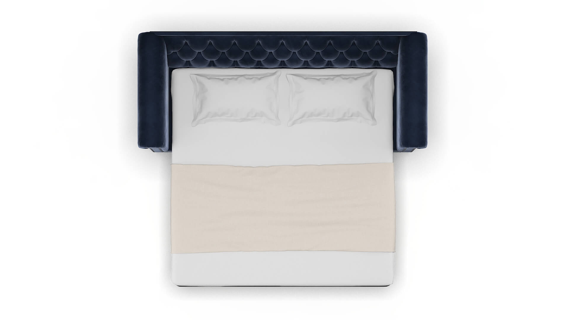 Athens Royale Cobalt Sofa Sleeper Espresso legs 3