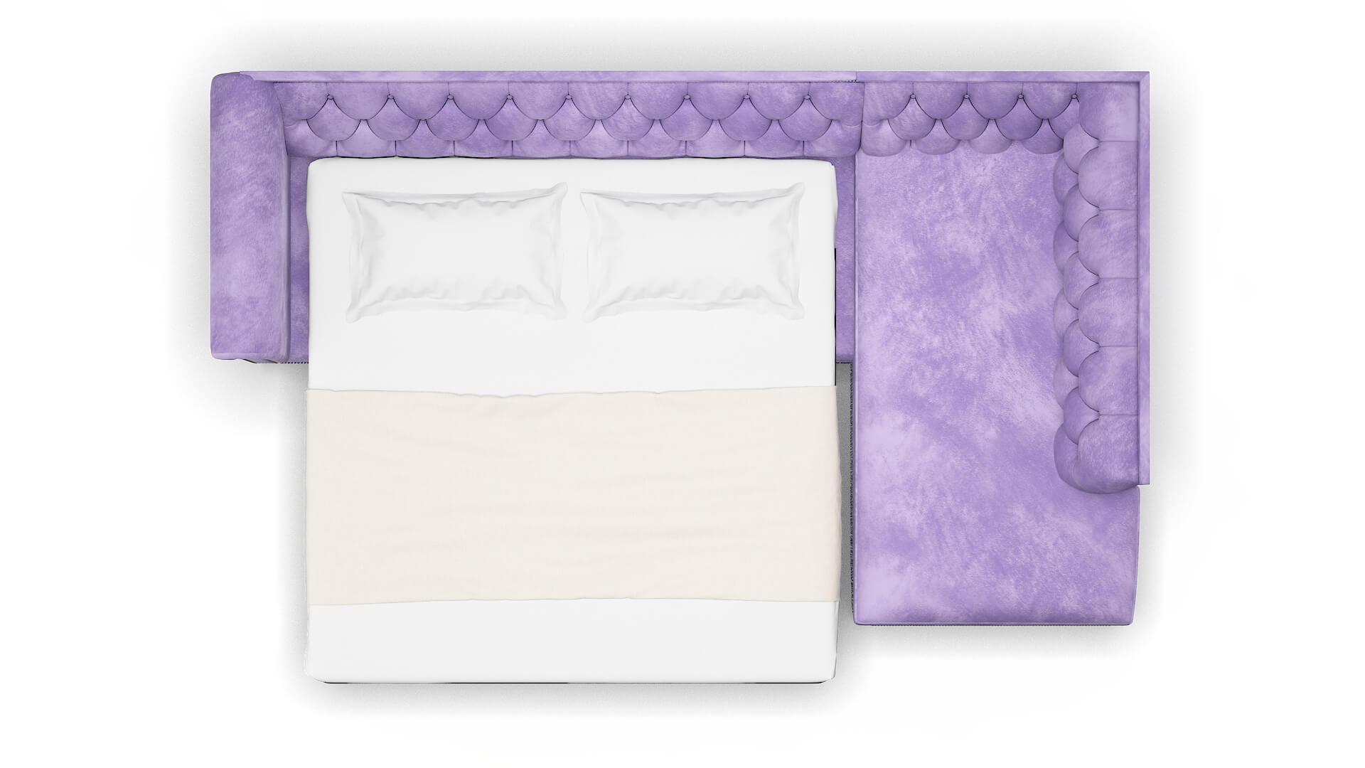 Athens Royale Lavender Panel Sleeper Espresso legs 3