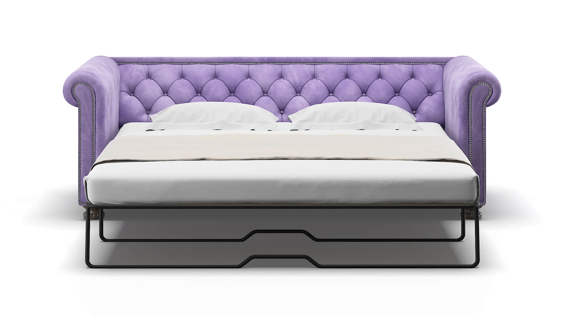 Athens Royale Lavender Sofa Sleeper Espresso legs 1