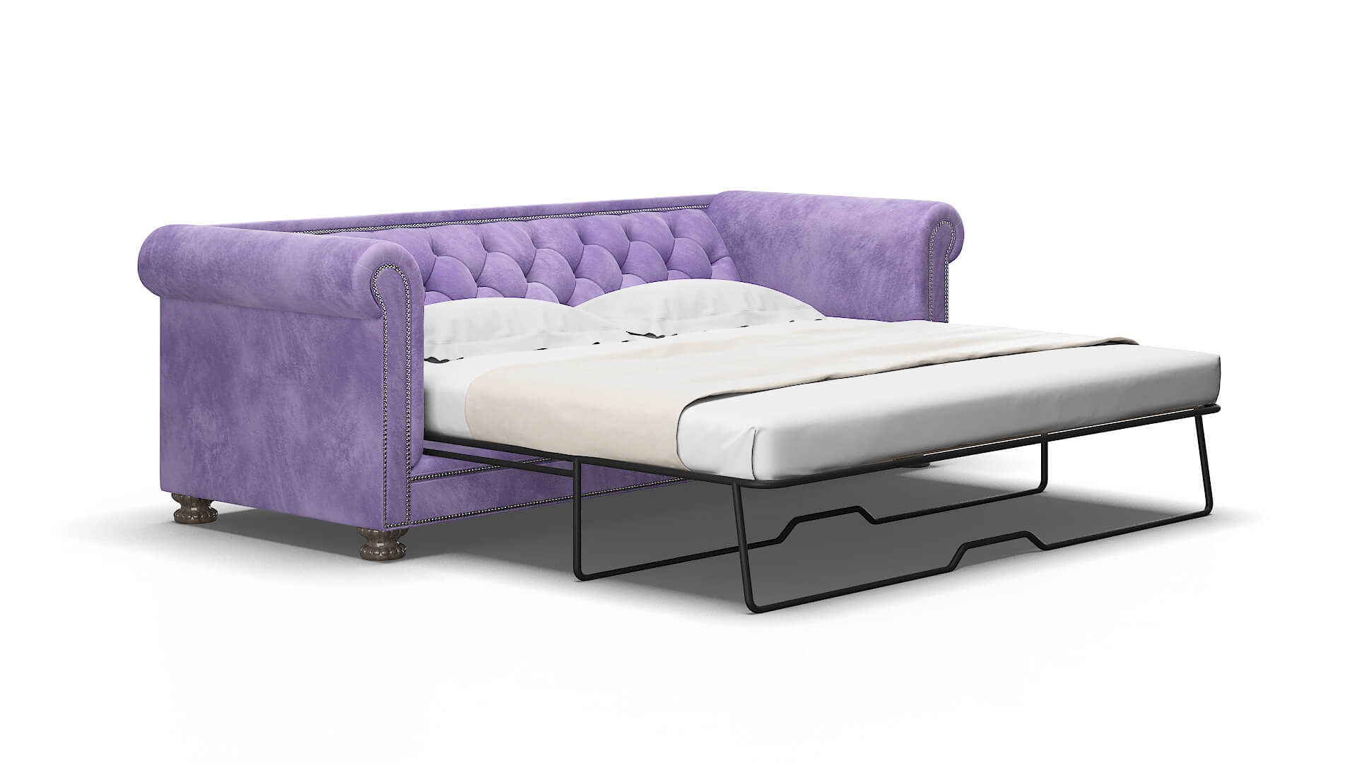Athens Royale lavender Sofa sleeper Espresso Legs  2