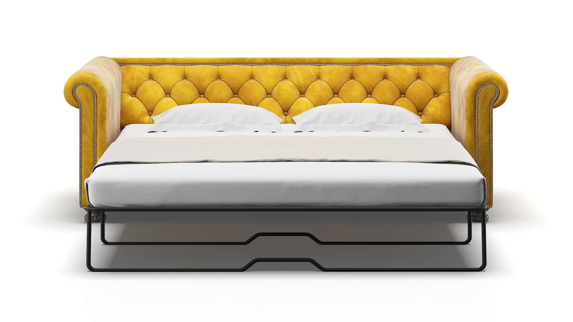 Athens Royale Marigold Sofa Sleeper Espresso legs 1