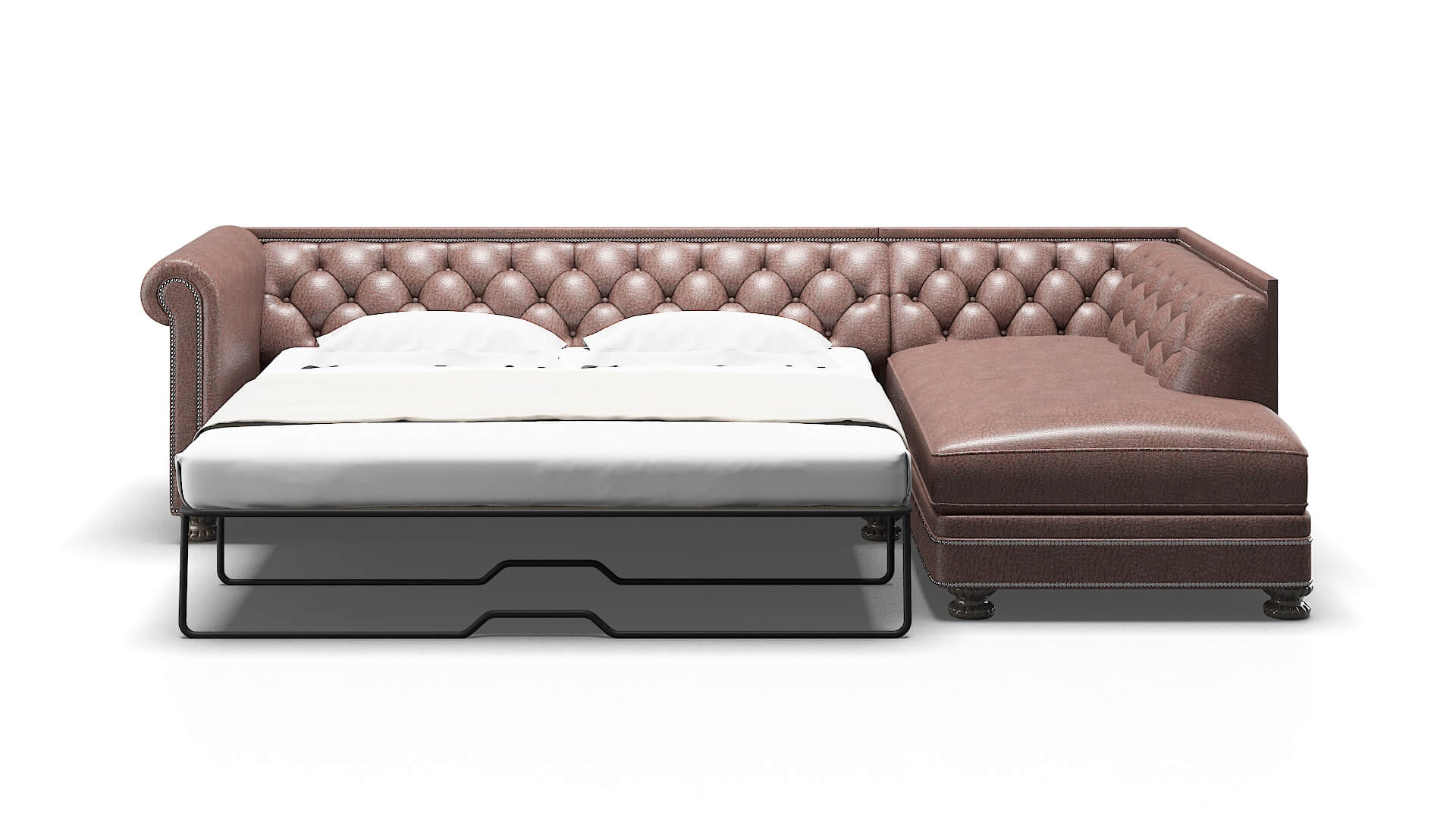 Athens Royale Mocha Panel Sleeper Espresso legs 1