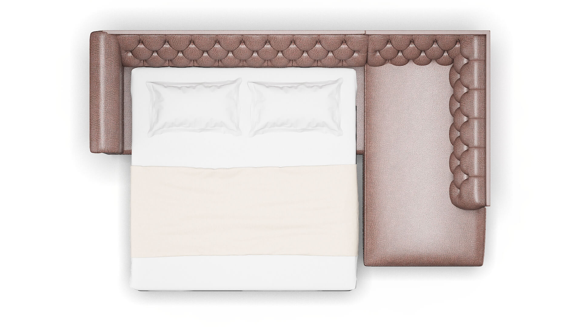 Athens Royale Mocha Panel Sleeper Espresso legs 3