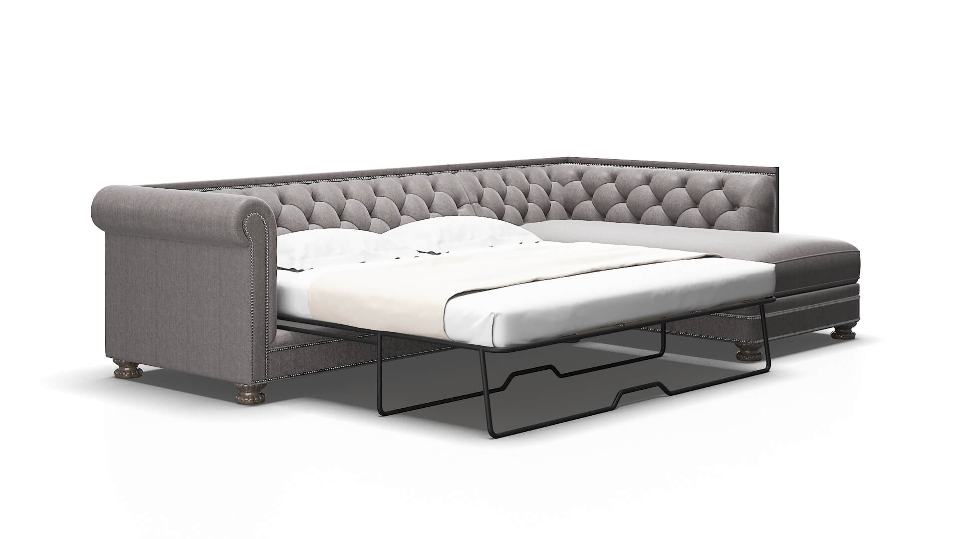 Athens Sasha granite Panel sleeper Espresso Legs  2